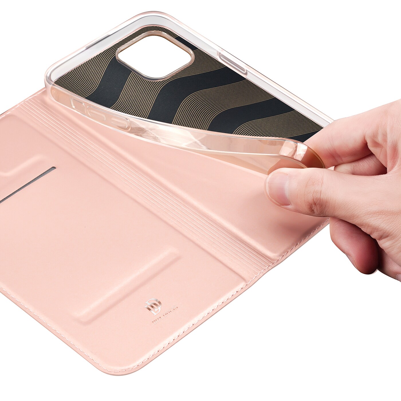 Dux Ducis Skin Pro Holster Flip Cover för iPhone 14 Plus rosa
