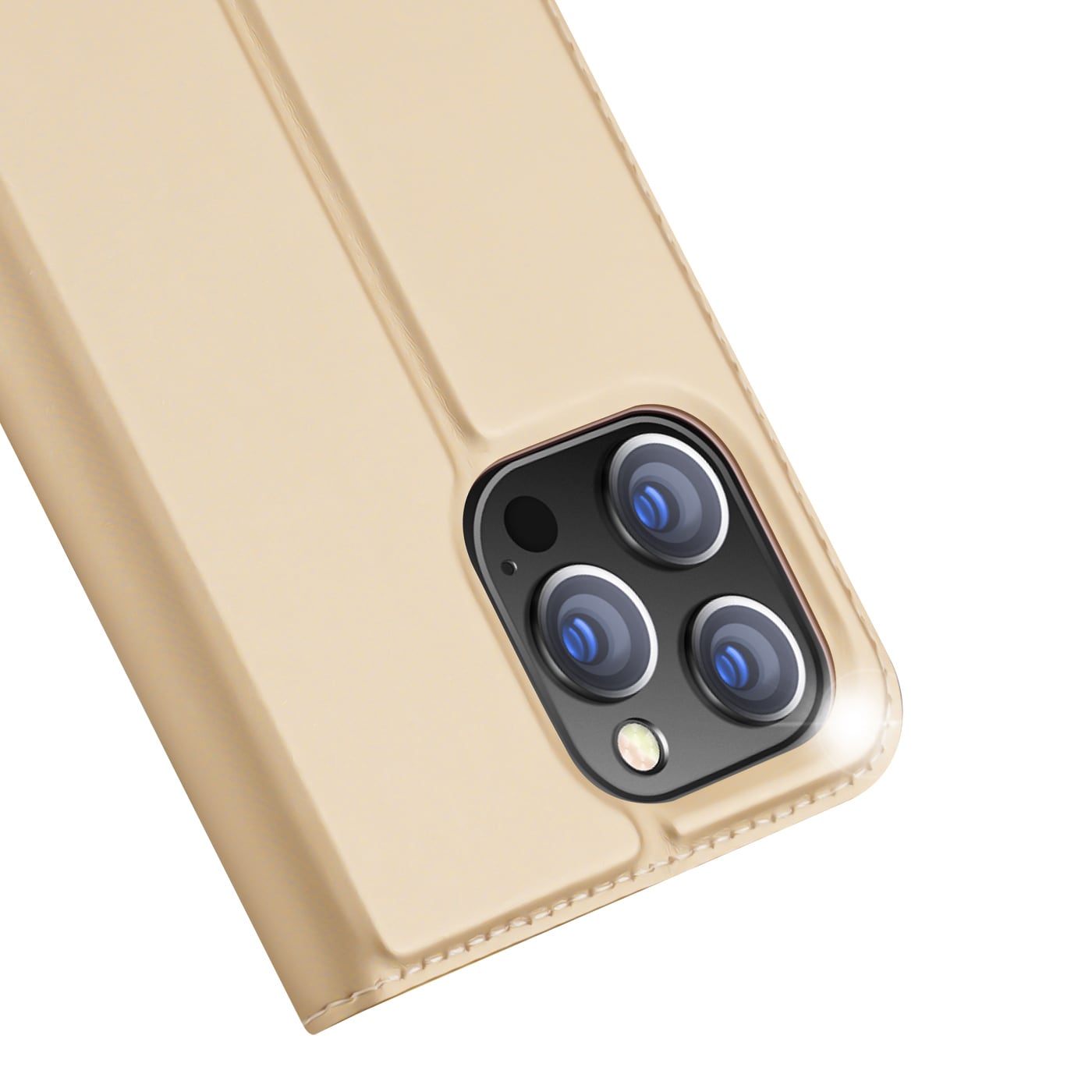 Dux Ducis Skin Pro Holster Flip Cover för iPhone 14 Pro guld