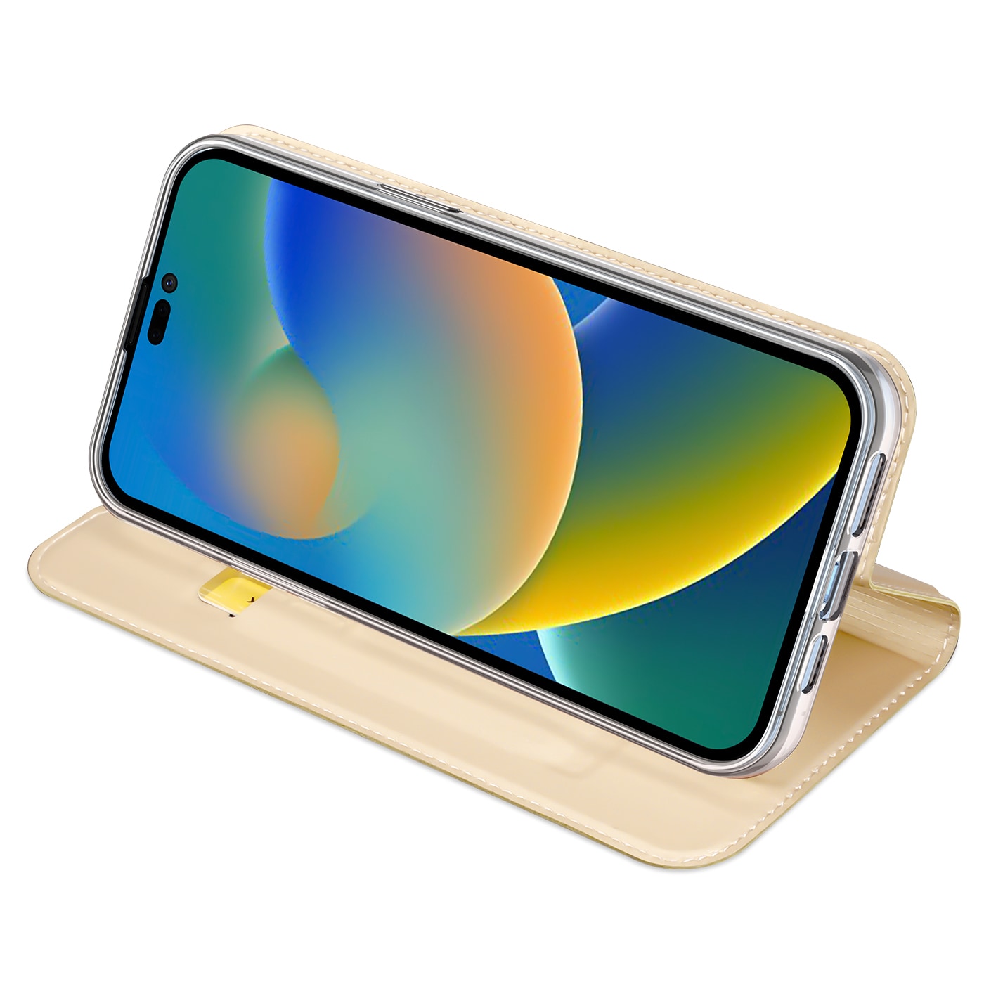 Dux Ducis Skin Pro Holster Flip Cover för iPhone 14 Pro guld