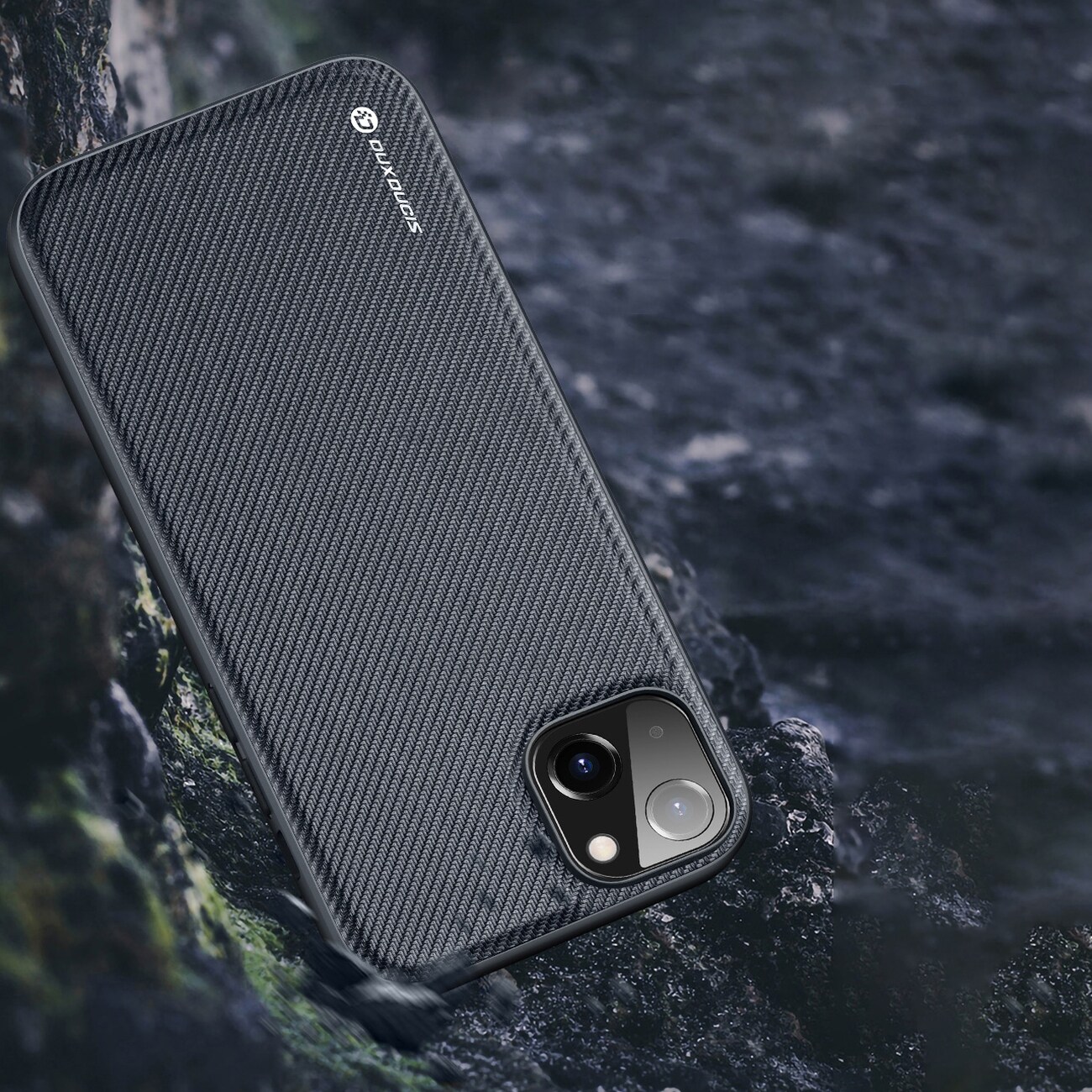Dux Ducis Fino fodralöverdrag nylonöverdrag iPhone 14 Plus svart