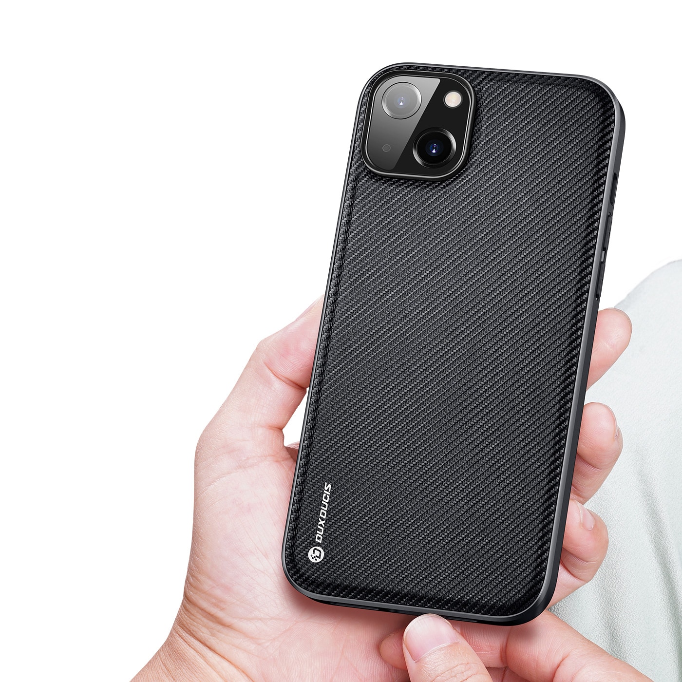 Dux Ducis Fino fodralöverdrag nylonöverdrag iPhone 14 Plus svart