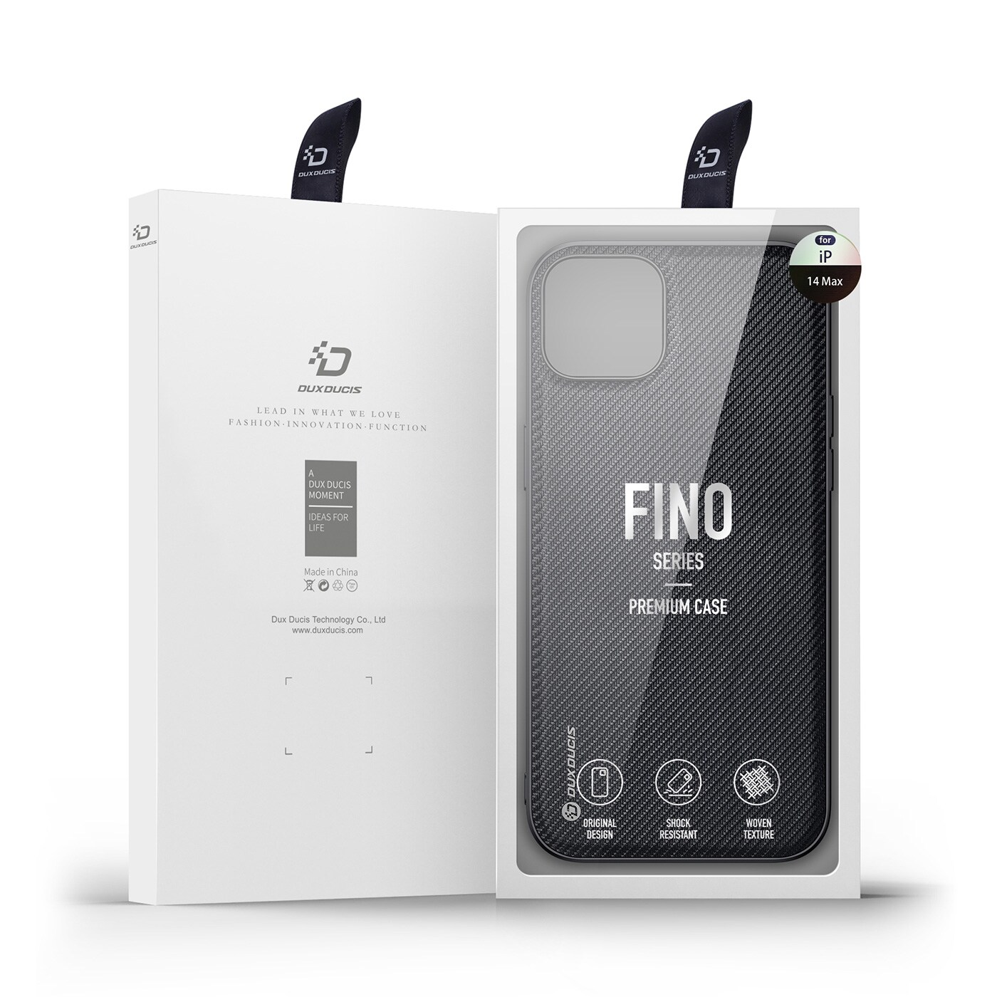 Dux Ducis Fino fodralöverdrag nylonöverdrag iPhone 14 Plus svart