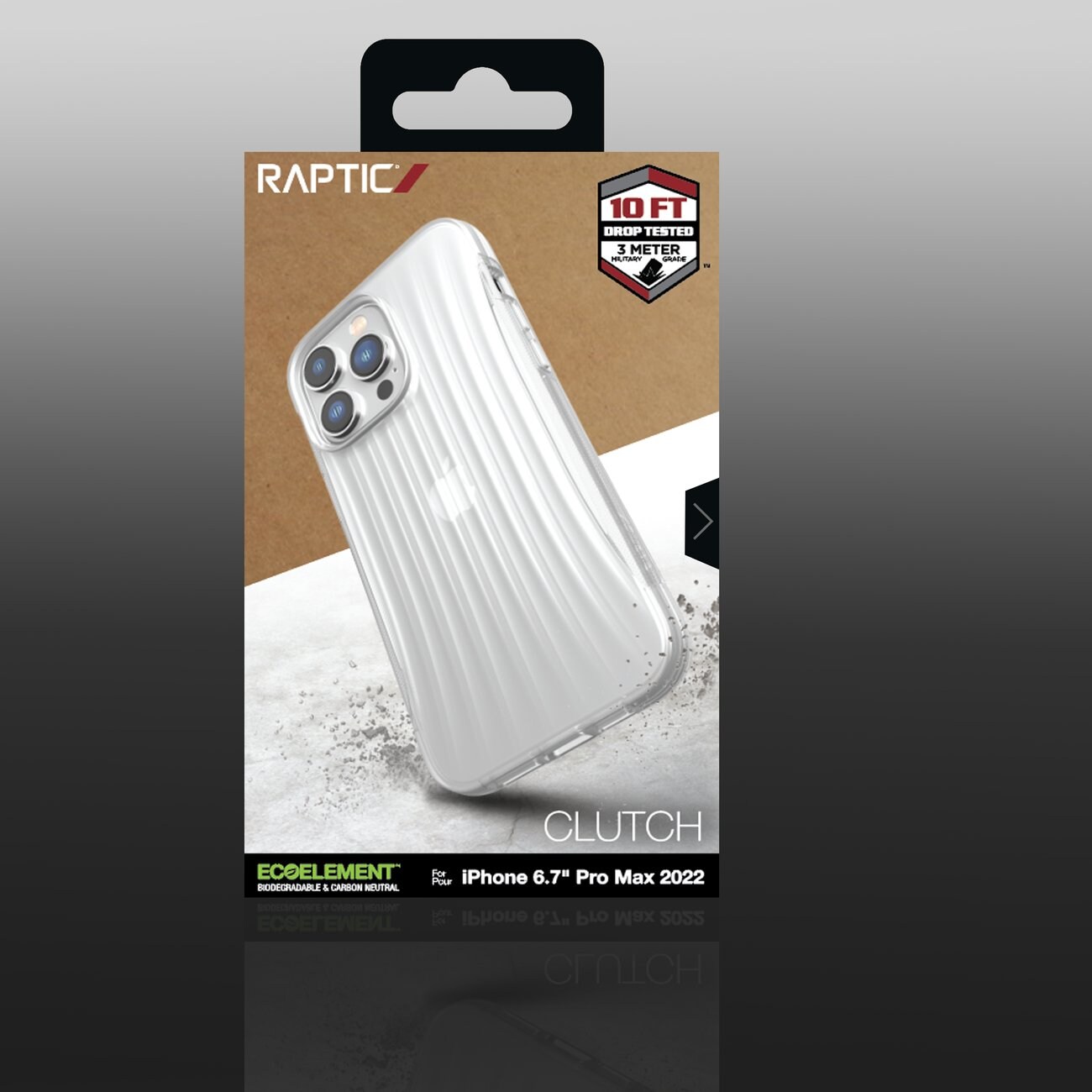Raptic X-Doria Kopplingsfodral iPhone 14 Pro Max bakstycke genomskinligt