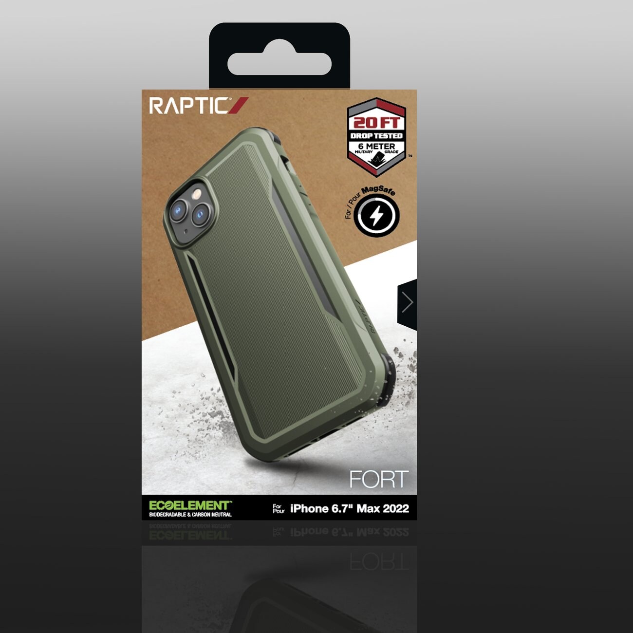 Raptic X-Doria Fort Case iPhone 14 Plus med MagSafe pansarskydd grön