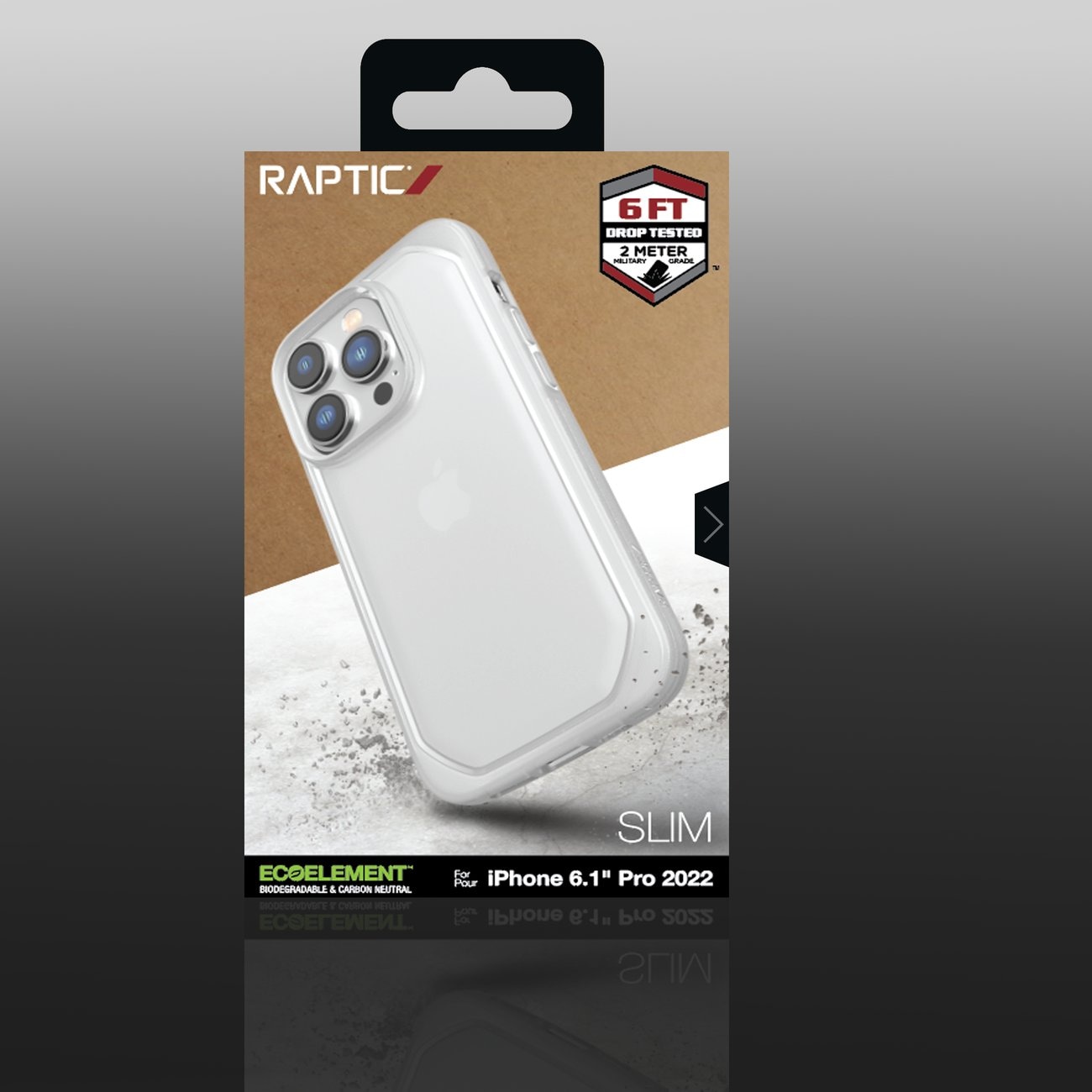Raptic X-Doria Slim Case iPhone 14 Pro bakstycke klar
