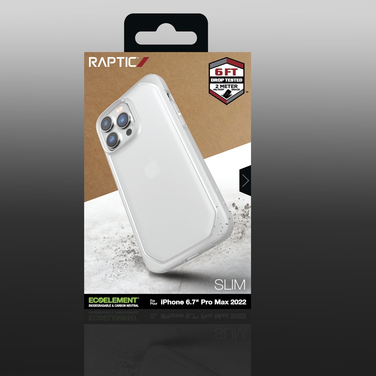Raptic X-Doria Slim Case iPhone 14 Pro Max bakstycke transparent