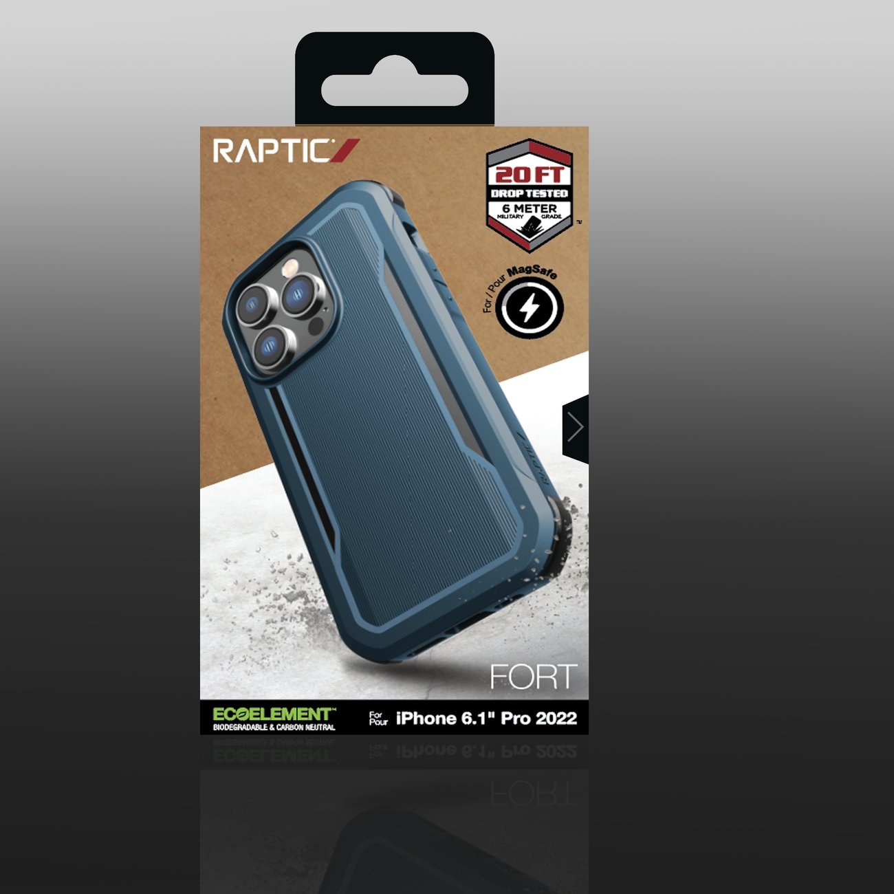 Raptic X-Doria Fort Fodral iPhone 14 Pro med MagSafe pansarblått hölje