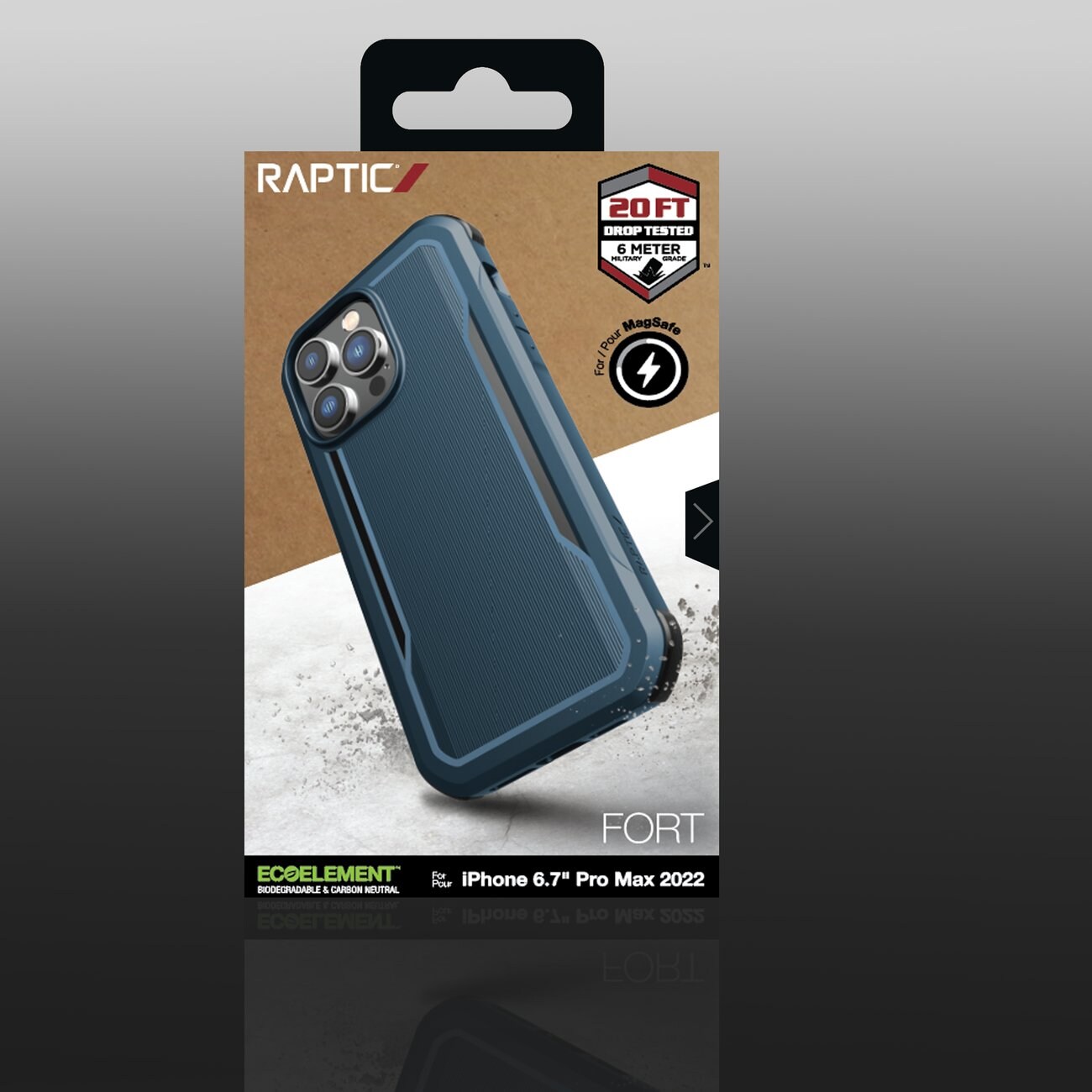 Raptic X-Doria Fort Case iPhone 14 Pro Max med MagSafe bepansrat blått fodral
