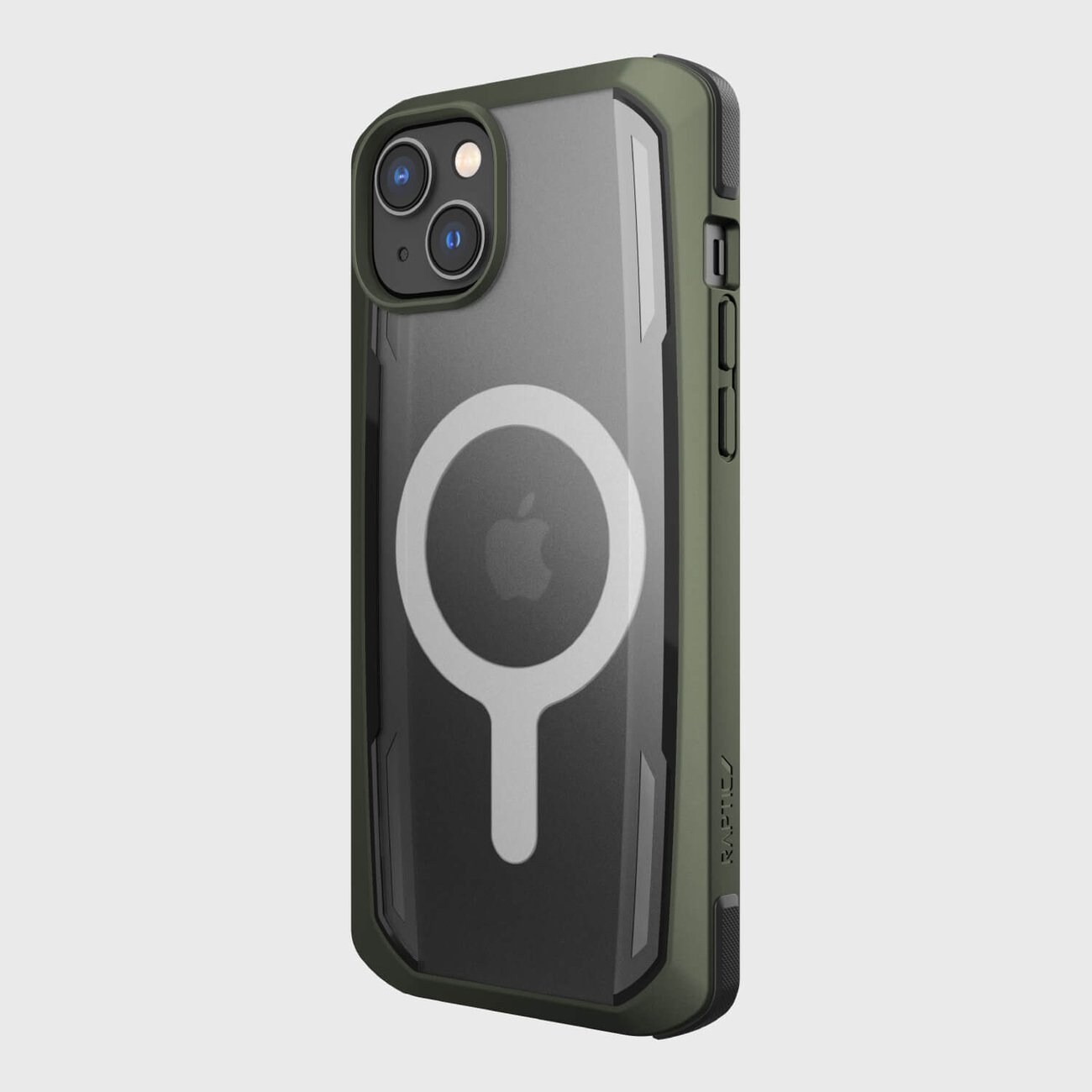 Raptic X-Doria säkert fodral iPhone 14 Plus med MagSafe pansarskydd grönt