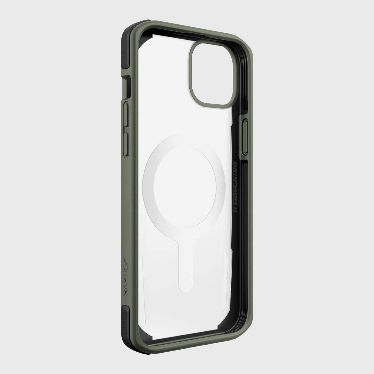 Raptic X-Doria säkert fodral iPhone 14 Plus med MagSafe pansarskydd grönt