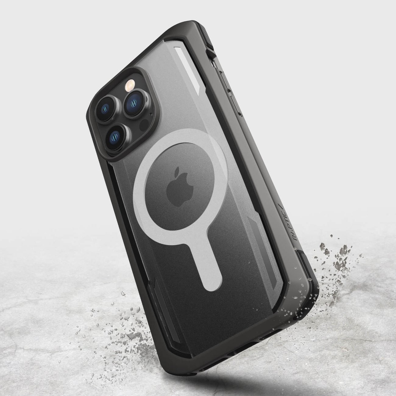 Raptic X-Doria Säkert fodral för iPhone 14 Pro med MagSafe pansarskydd svart