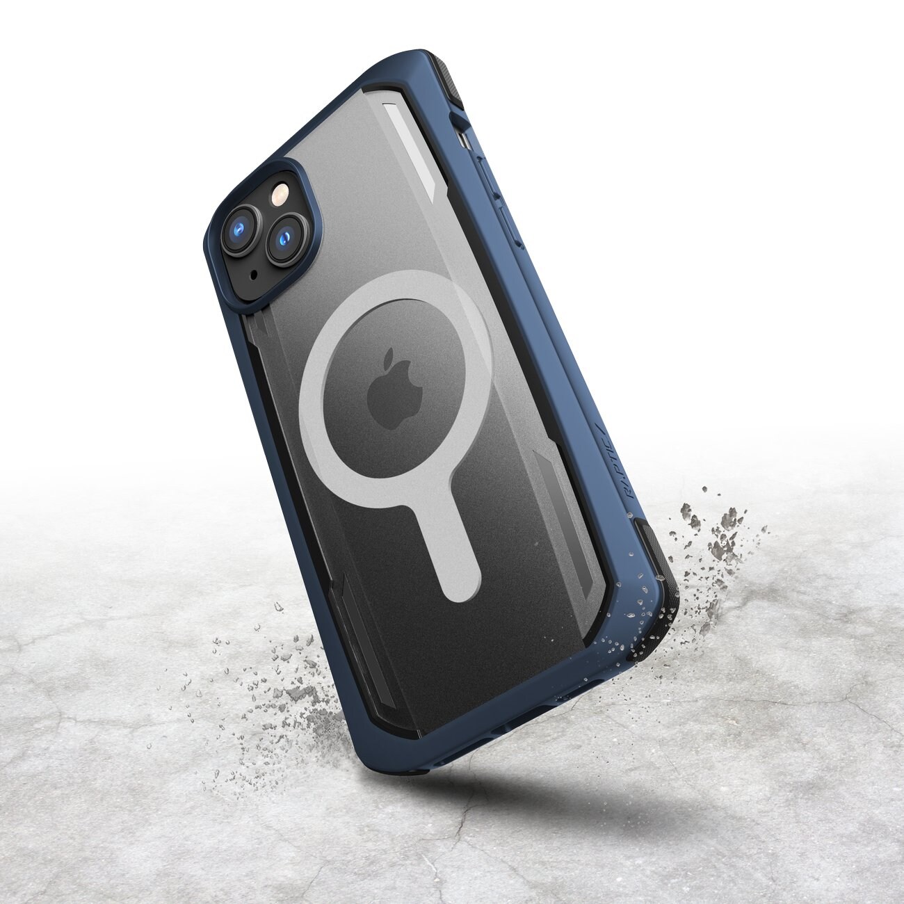 Raptic X-Doria Säkert fodral för iPhone 14 Pro med MagSafe pansarskydd blå
