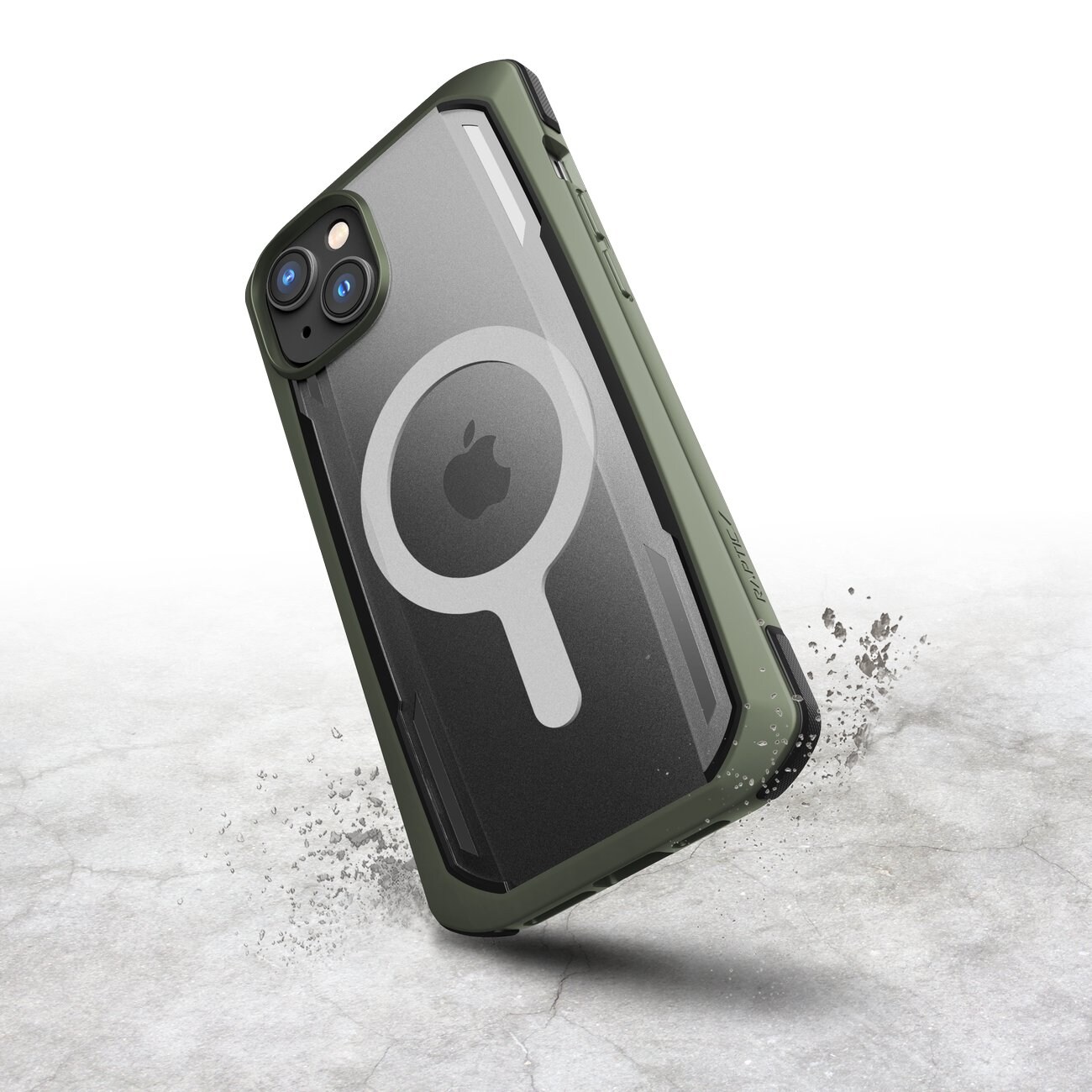 Raptic X-Doria säkert fodral iPhone 14 Pro med MagSafe pansarskydd grönt