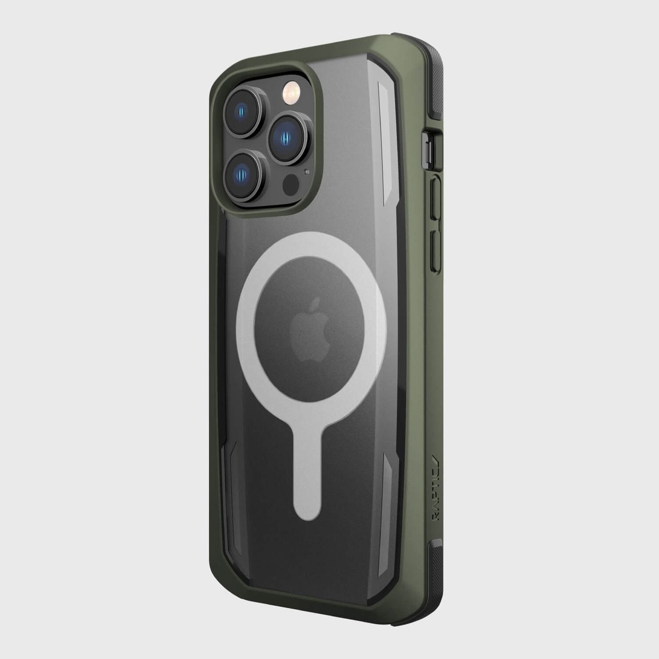 Raptic X-Doria säkert fodral iPhone 14 Pro med MagSafe pansarskydd grönt
