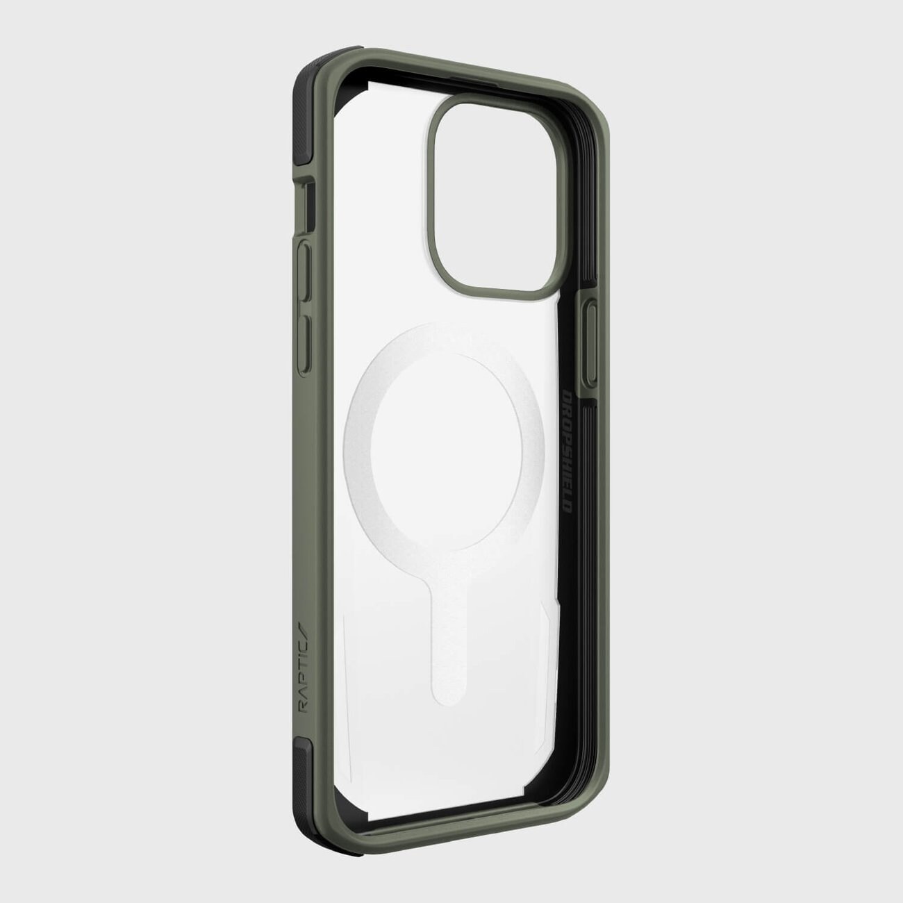 Raptic X-Doria säkert fodral iPhone 14 Pro med MagSafe pansarskydd grönt