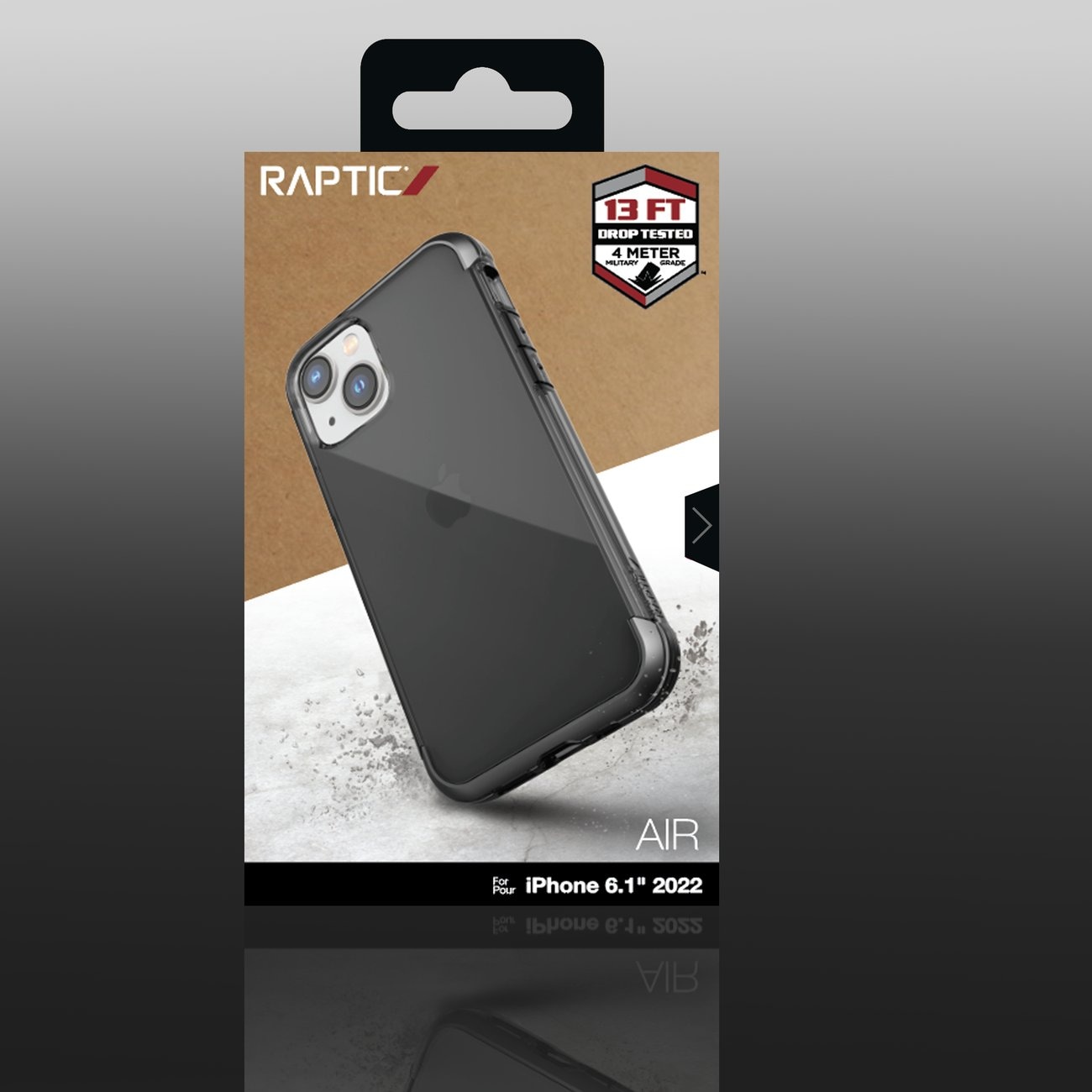 Raptic X-Doria luftfodral iPhone 14 pansarskydd grå