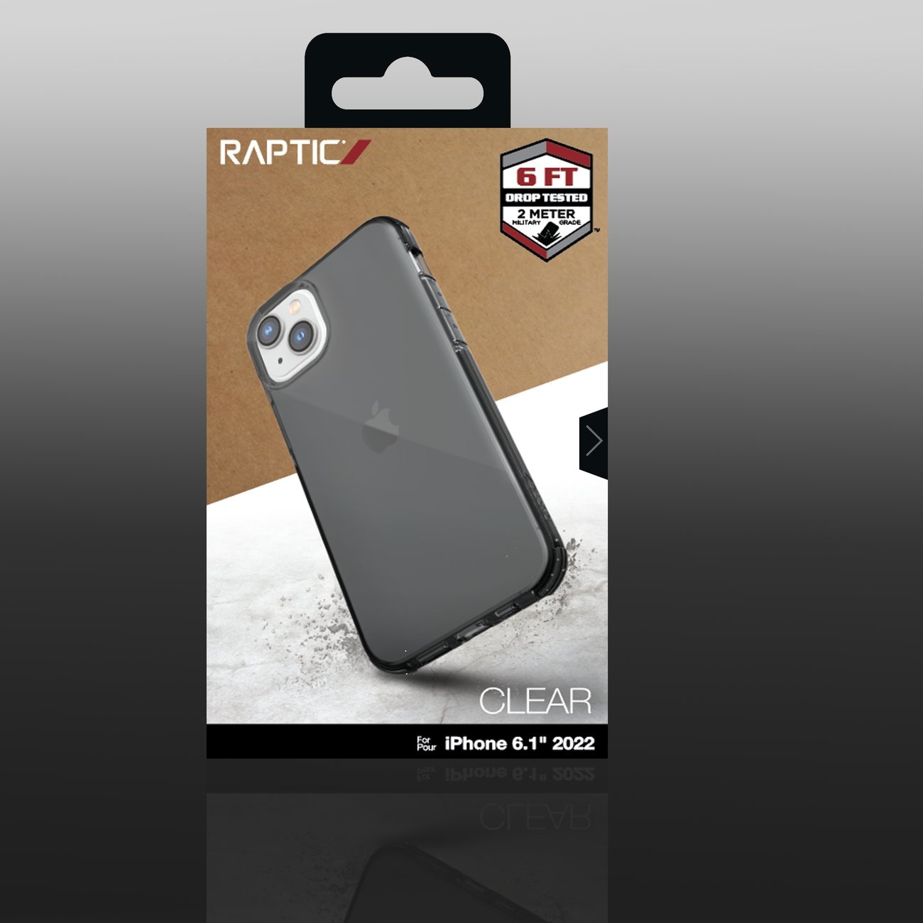 Raptic X-Doria Clear Case iPhone 14 pansarskydd grå