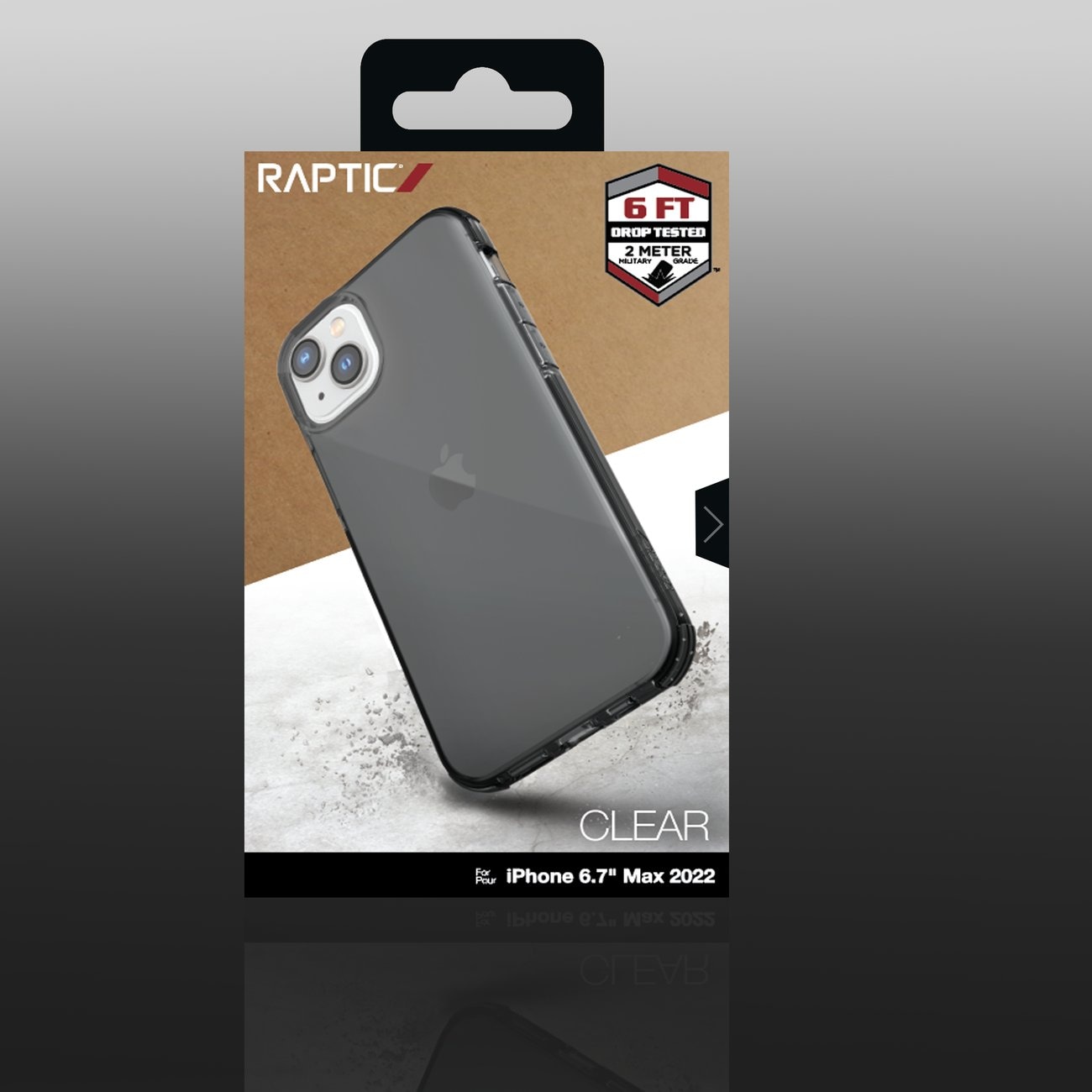 Raptic X-Doria Clear Case iPhone 14 Plus pansarskydd grå