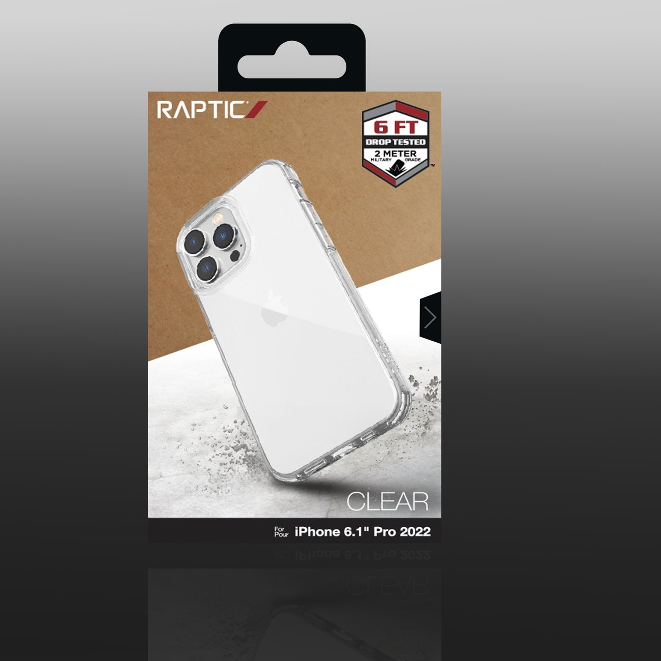 Raptic X-Doria Clear Case iPhone 14 Pro bepansrat genomskinligt hölje