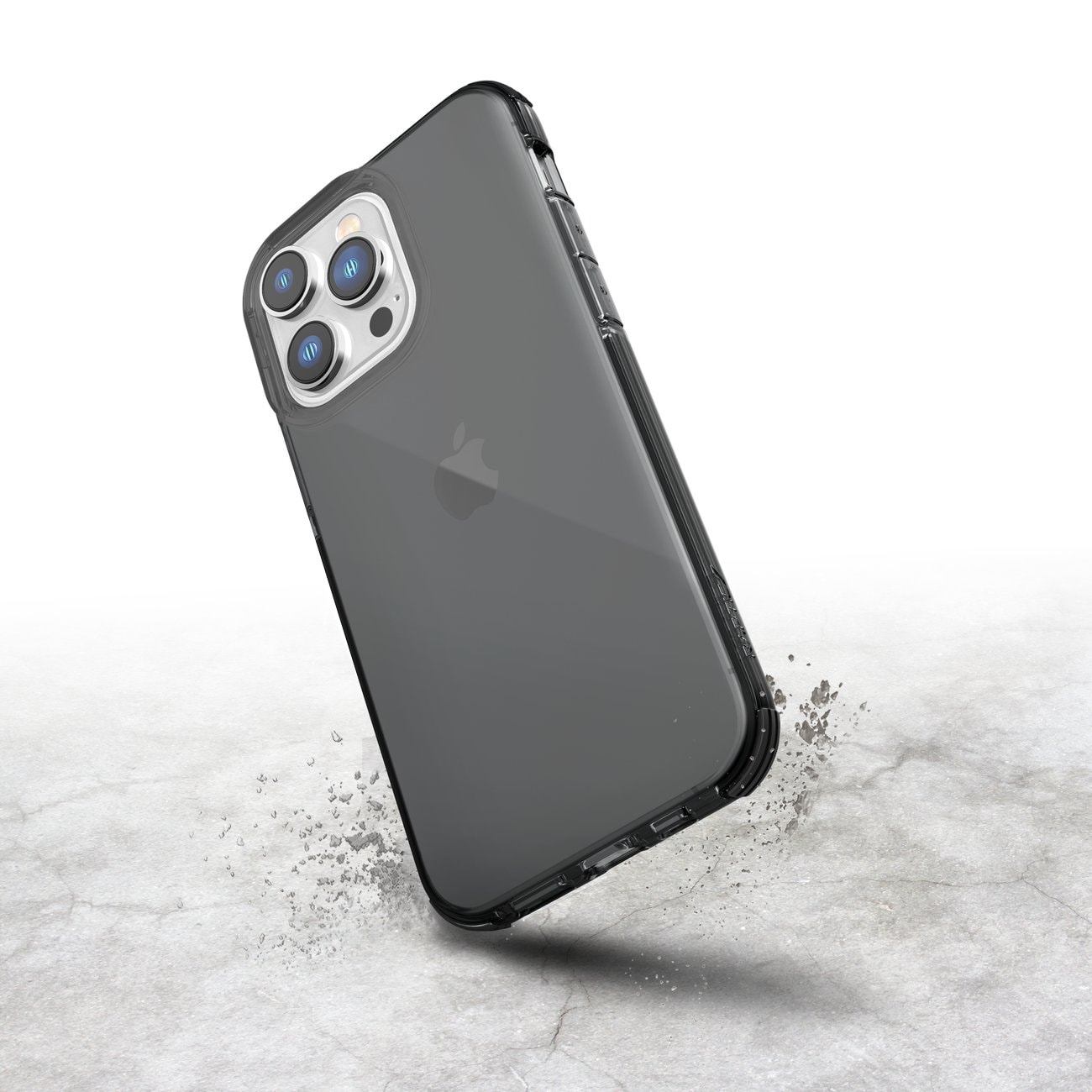 Raptic X-Doria Clear Case iPhone 14 Pro pansarskydd grå