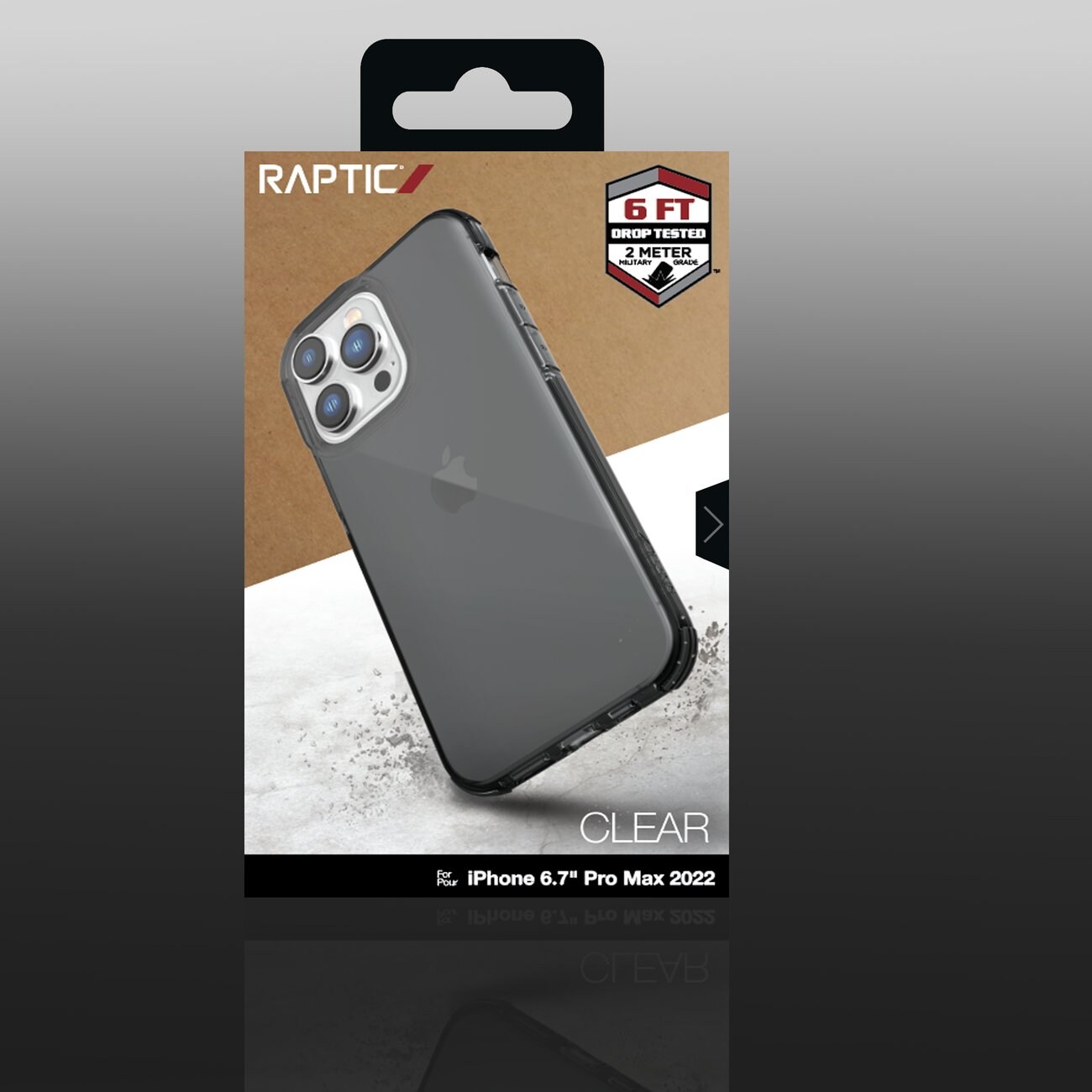 Raptic X-Doria Clear Case iPhone 14 Pro Max pansarskydd svart