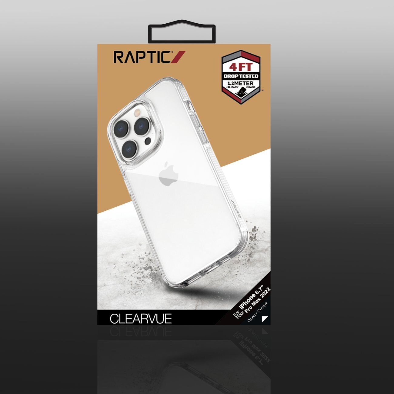 Raptic X-Doria Clearvue Fodral iPhone 14 Pro Max bakstycke genomskinligt