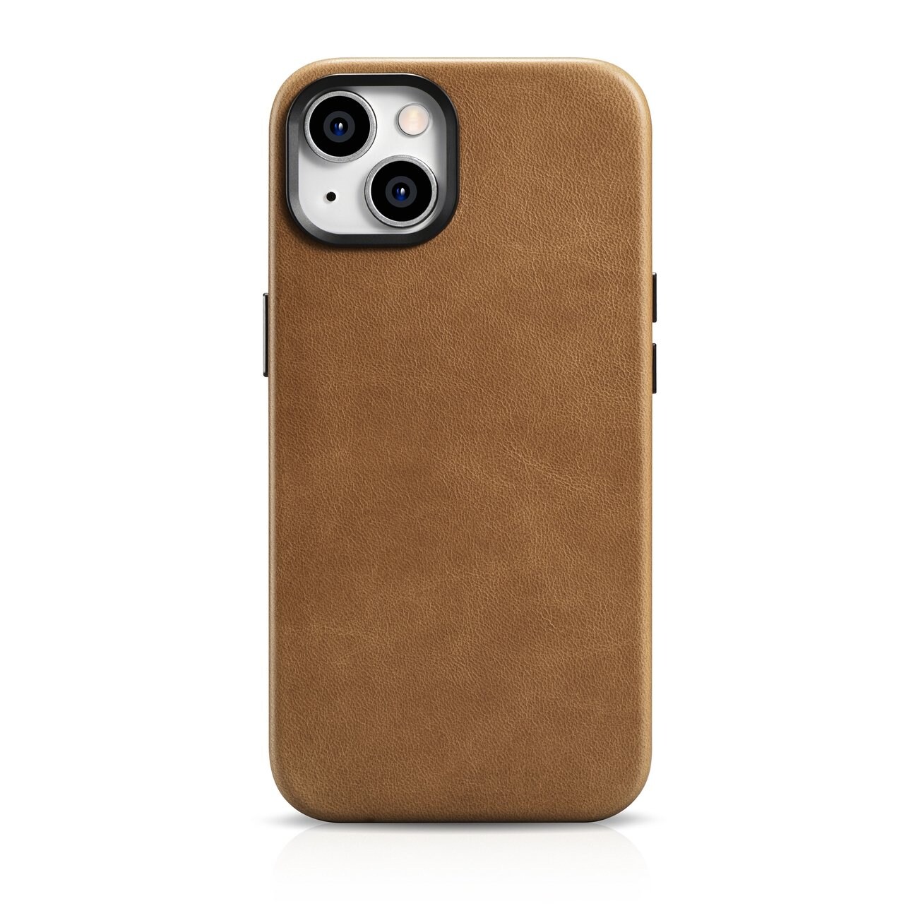 iCarer Premium Oil Wax Leather Case for iPhone 14 with MagSafe, Brown (WMI14220701-TN)