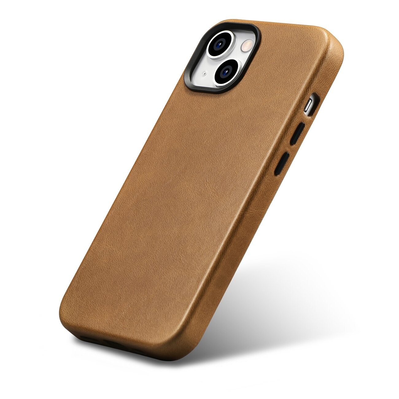 iCarer Premium Oil Wax Leather Case for iPhone 14 Plus Magnetic MagSafe Brown (WMI14220703-TN)