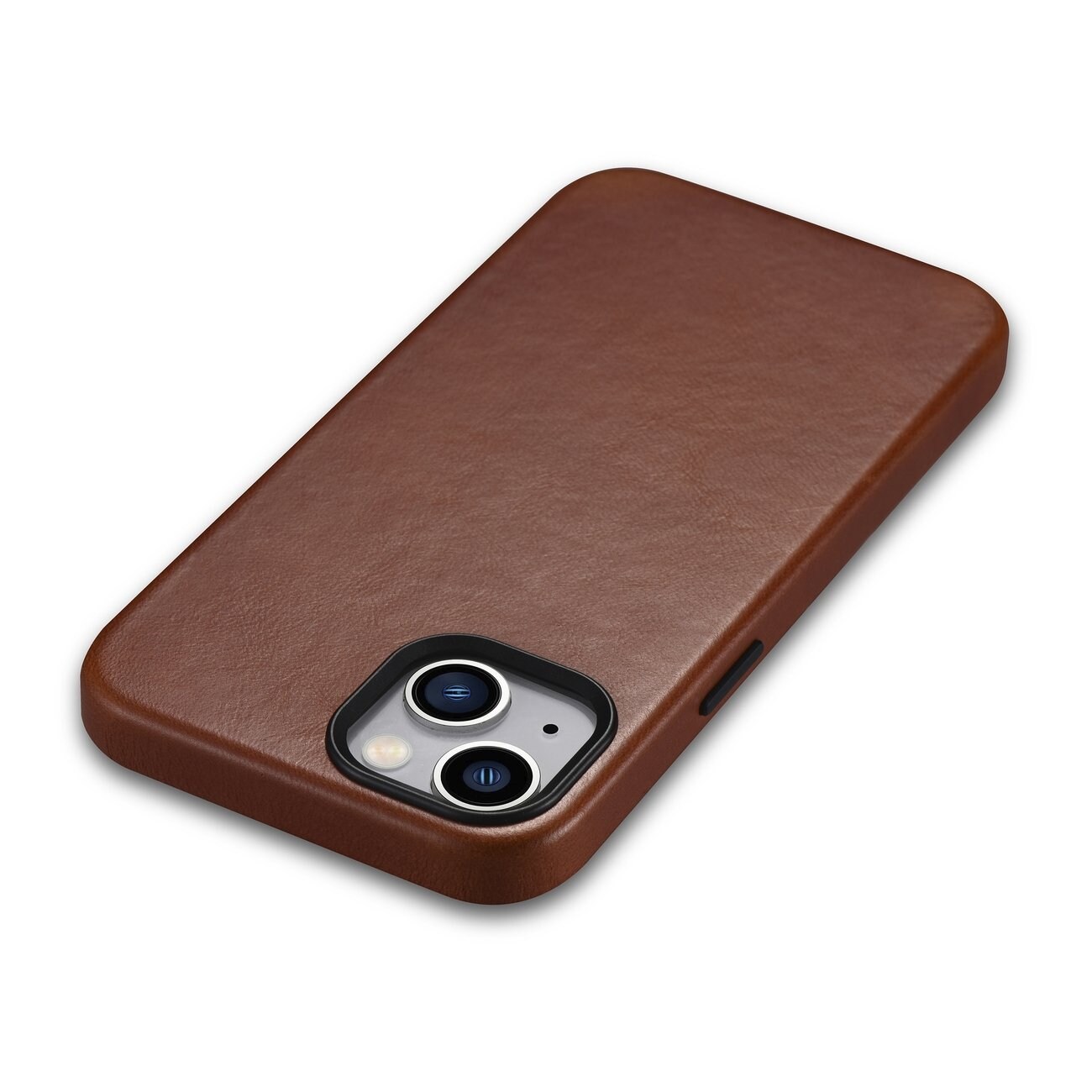 iCarer Magnetiskt läderfodral för iPhone 14 Plus med MagSafe, Brun (WMI14220703-RB)