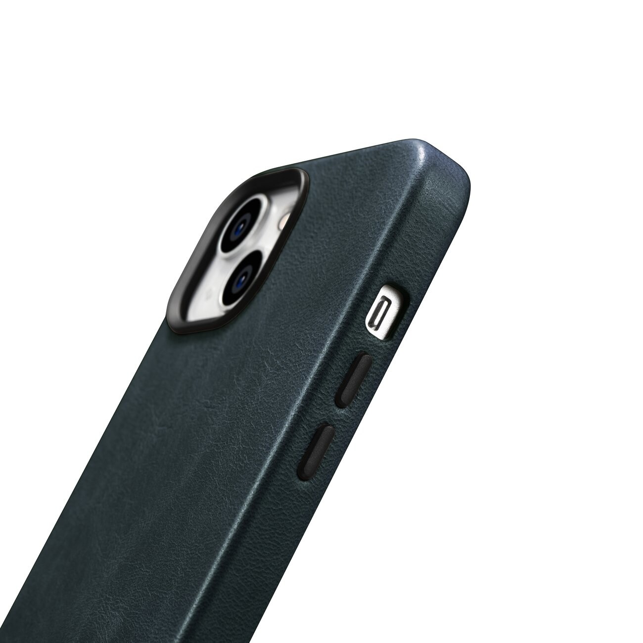 iCarer Premium läderfodral för iPhone 14 Plus, Magnetiskt med MagSafe, mörkblå (WMI14220703-BU)
