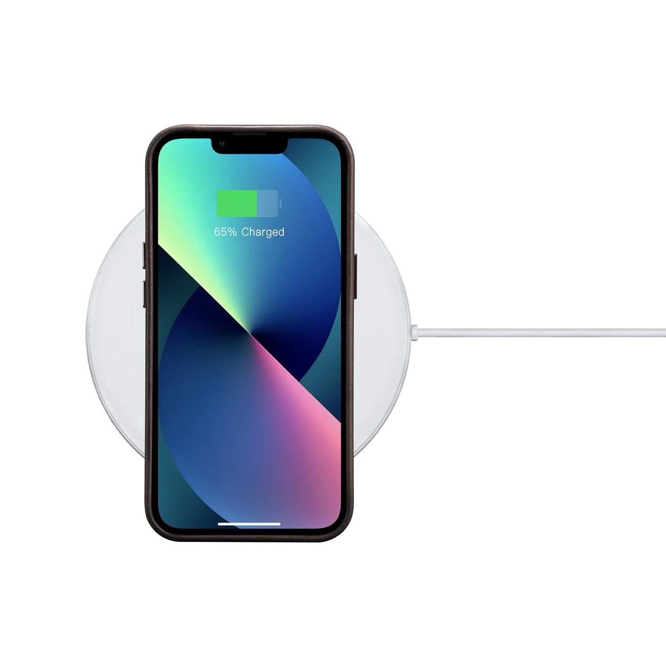 iCarer Premium Läderfodral för iPhone 14 Plus, Magnetiskt med MagSafe, Brun (WMI14220703-BN)