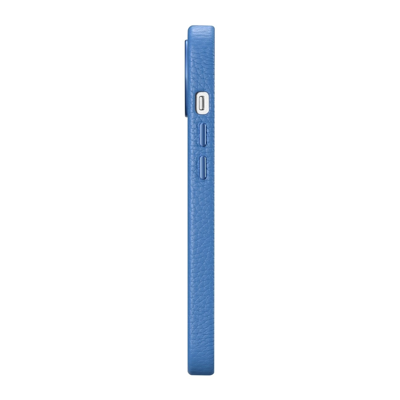 iCarer Litchi Premium läderfodral iPhone 14 Plus Magnetiskt MagSafe Ljusblå (WMI14220711-LB)