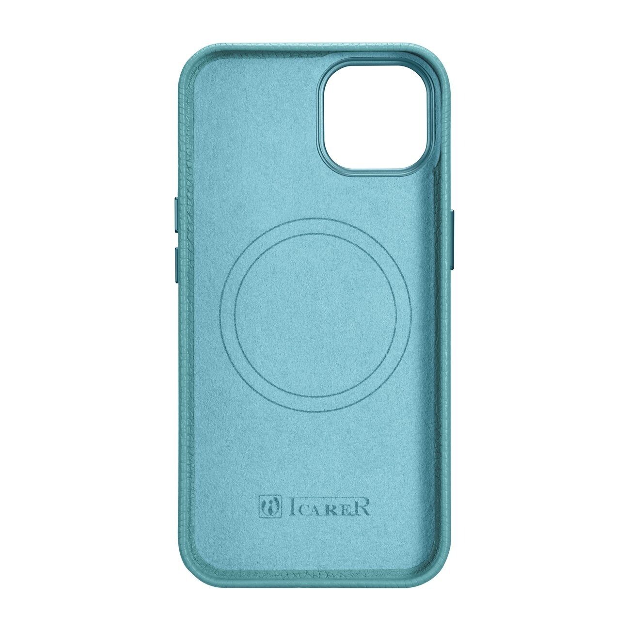 iCarer Magnetiskt Läderfodral MagSafe till iPhone 14 Plus - Litchi Green (WMI14220711-GN)