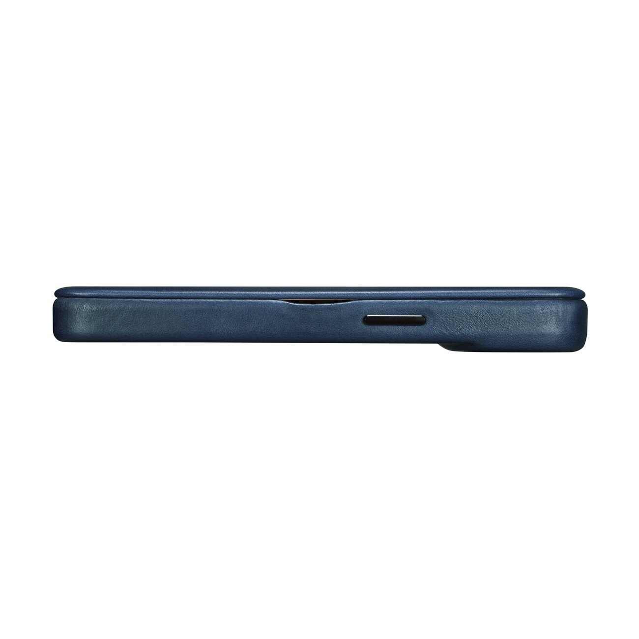 iCarer CE Öl Wax Premium läderfodral iPhone 14 Plus magnetiskt flipfodral MagSafe blå