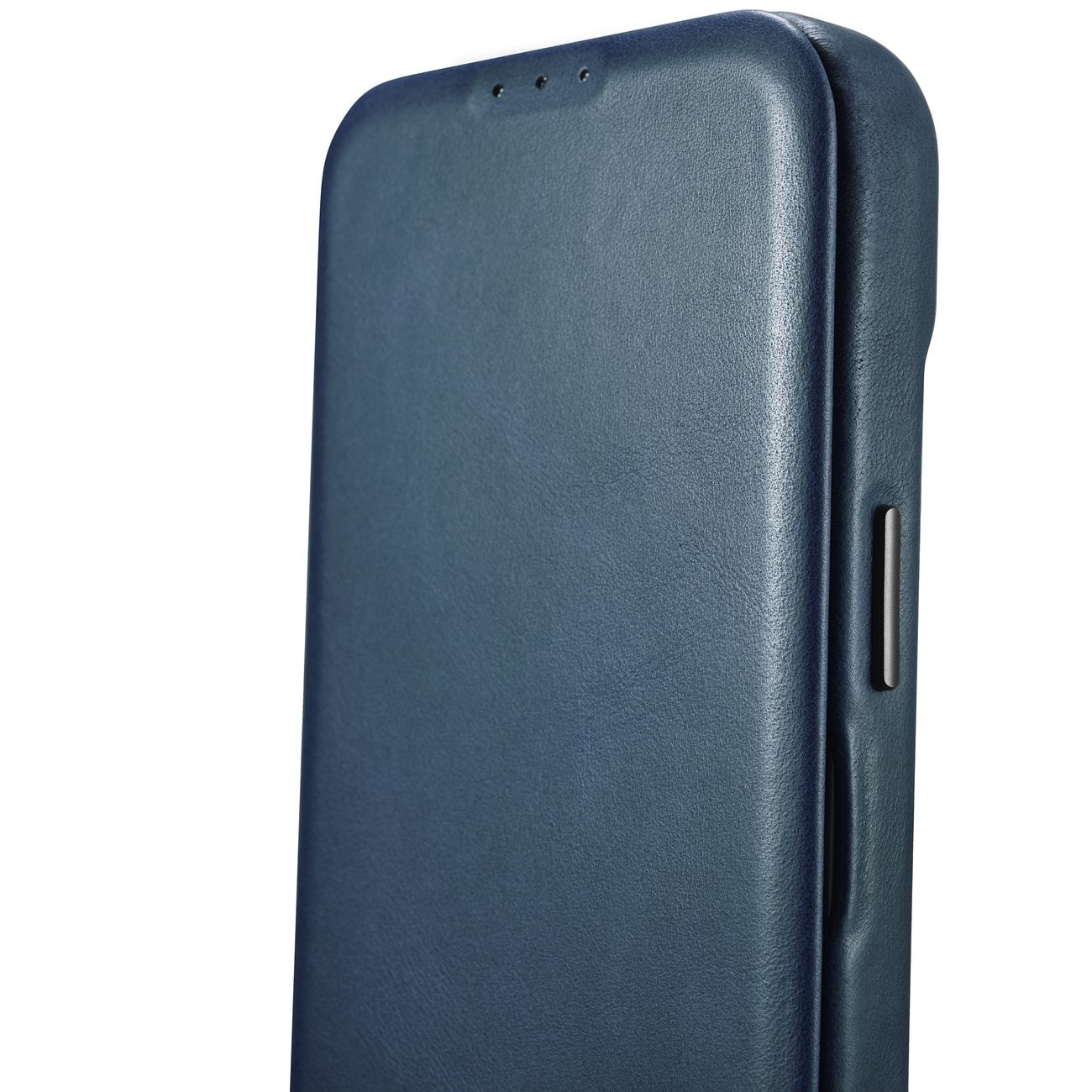 iCarer CE Öl Wax Premium läderfodral iPhone 14 Plus magnetiskt flipfodral MagSafe blå