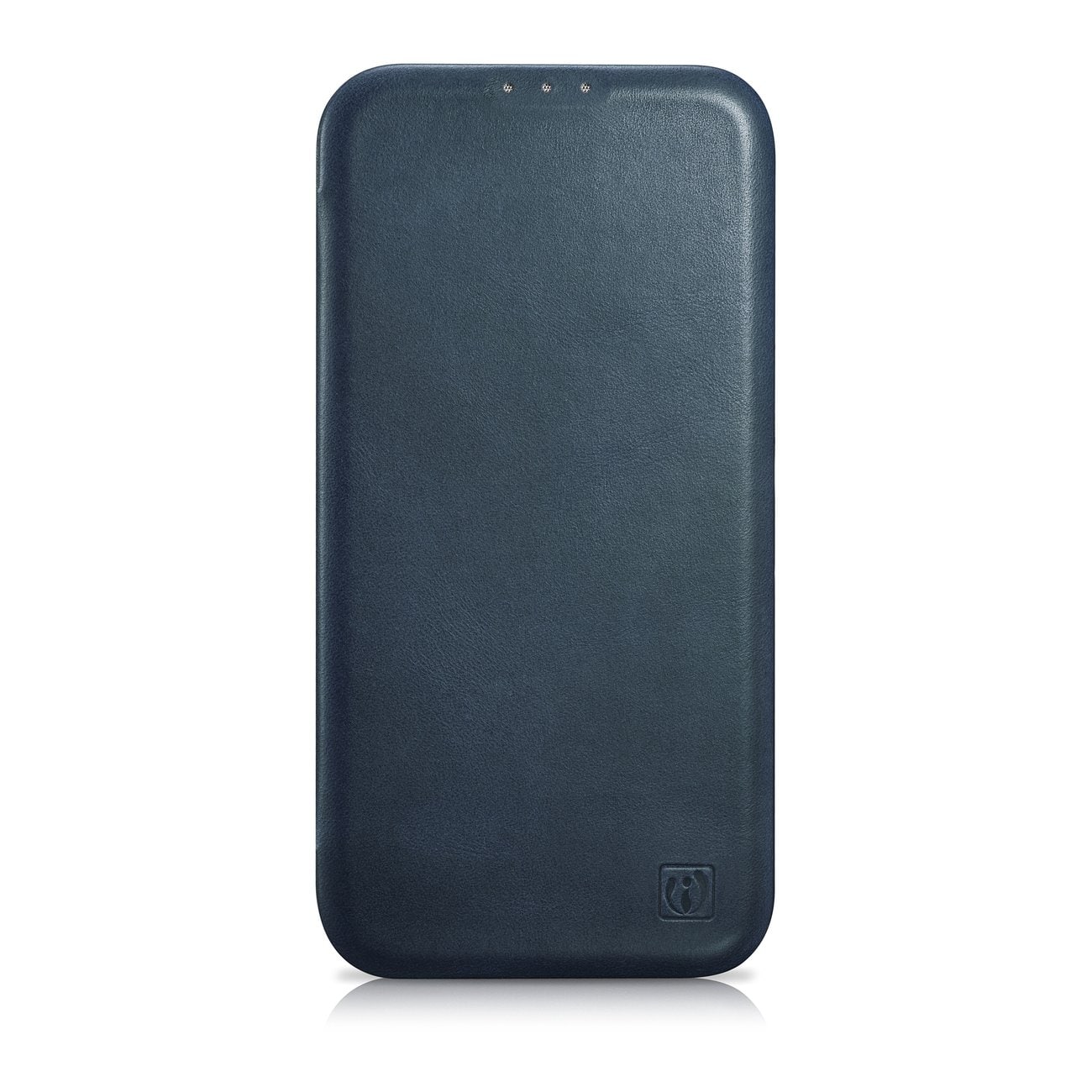 iCarer CE Öl Wax Premium läderfodral iPhone 14 Plus magnetiskt flipfodral MagSafe blå