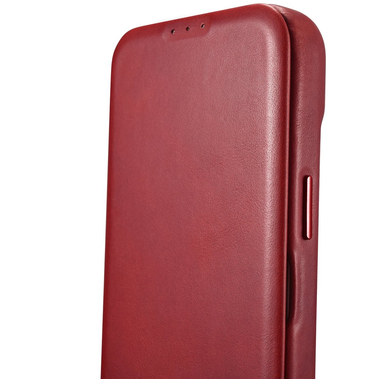 iCarer CE Öl Wax Premium läderfodral iPhone 14 Plus MagSafe Magnetiskt flip Röd (AKI14220707-RD)