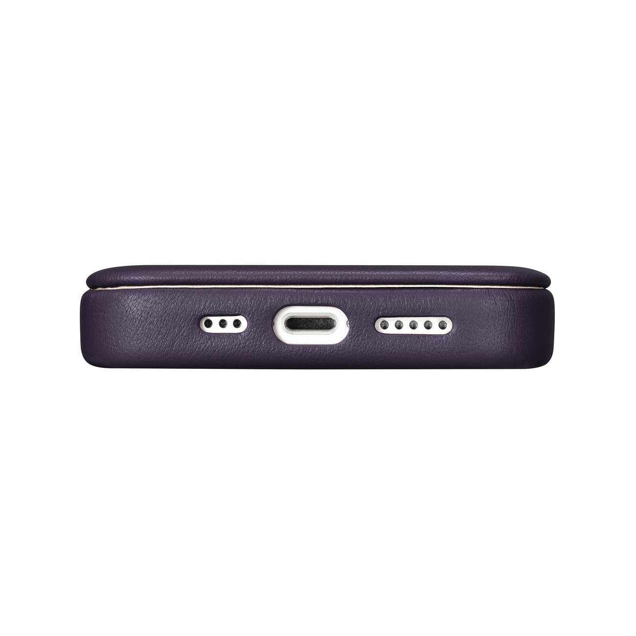 iCarer CE Premium Leather Folio Case for iPhone 14 Plus, MagSafe, Dark Purple (WMI14220715-DP)