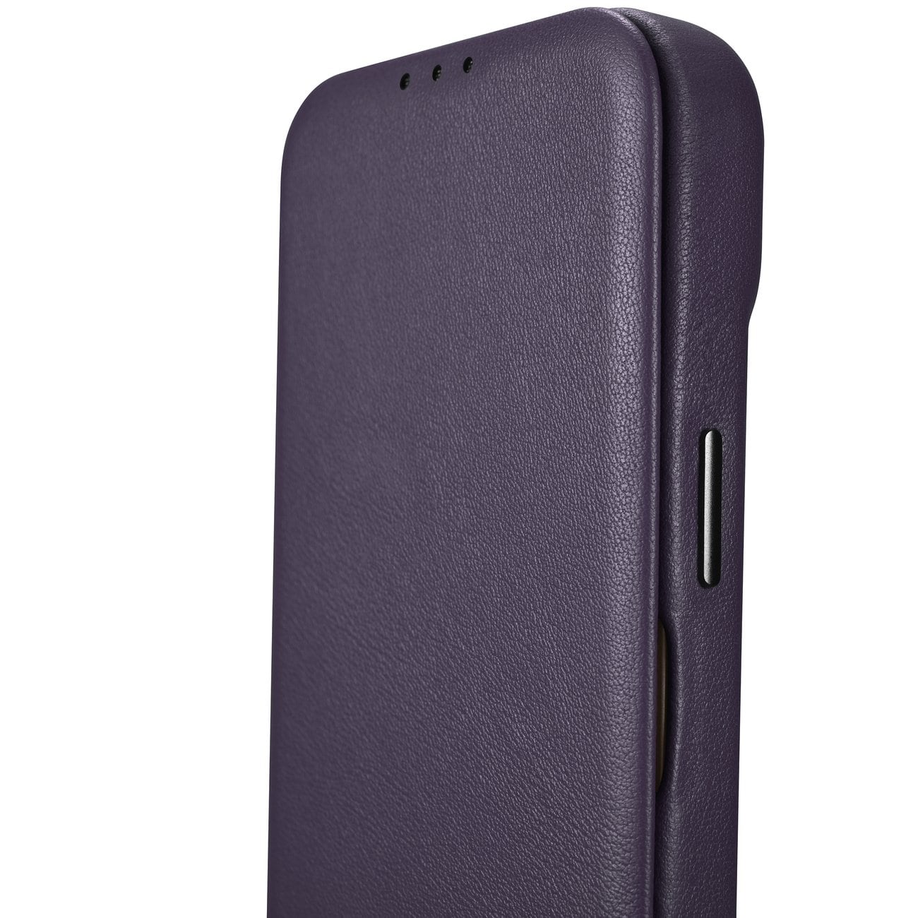 iCarer CE Premium Leather Folio Case for iPhone 14 Plus, MagSafe, Dark Purple (WMI14220715-DP)