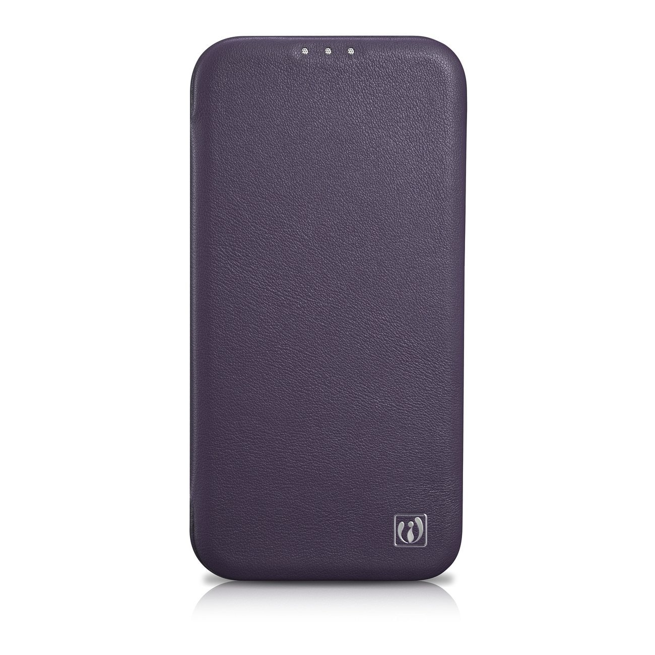iCarer CE Premium Leather Folio Case for iPhone 14 Plus, MagSafe, Dark Purple (WMI14220715-DP)