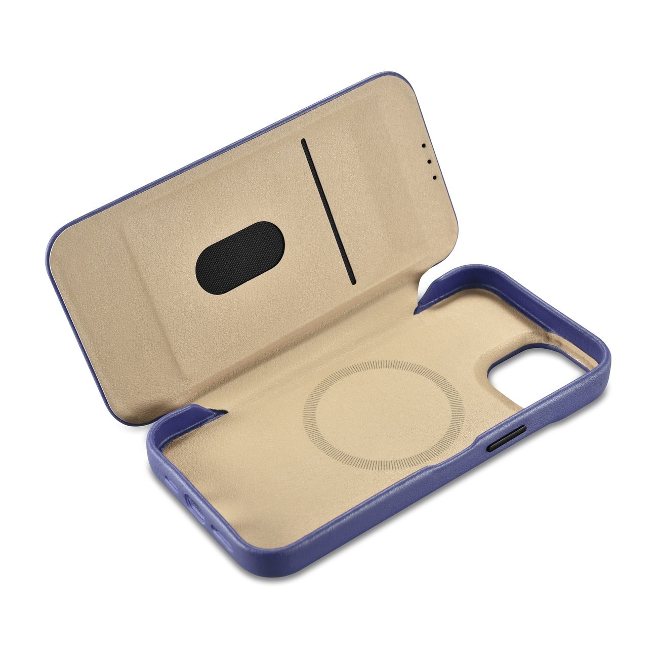 iCarer CE Premium Leather Folio Case for iPhone 14 Plus MagSafe Flip - Ljuslila (WMI14220715-LP)