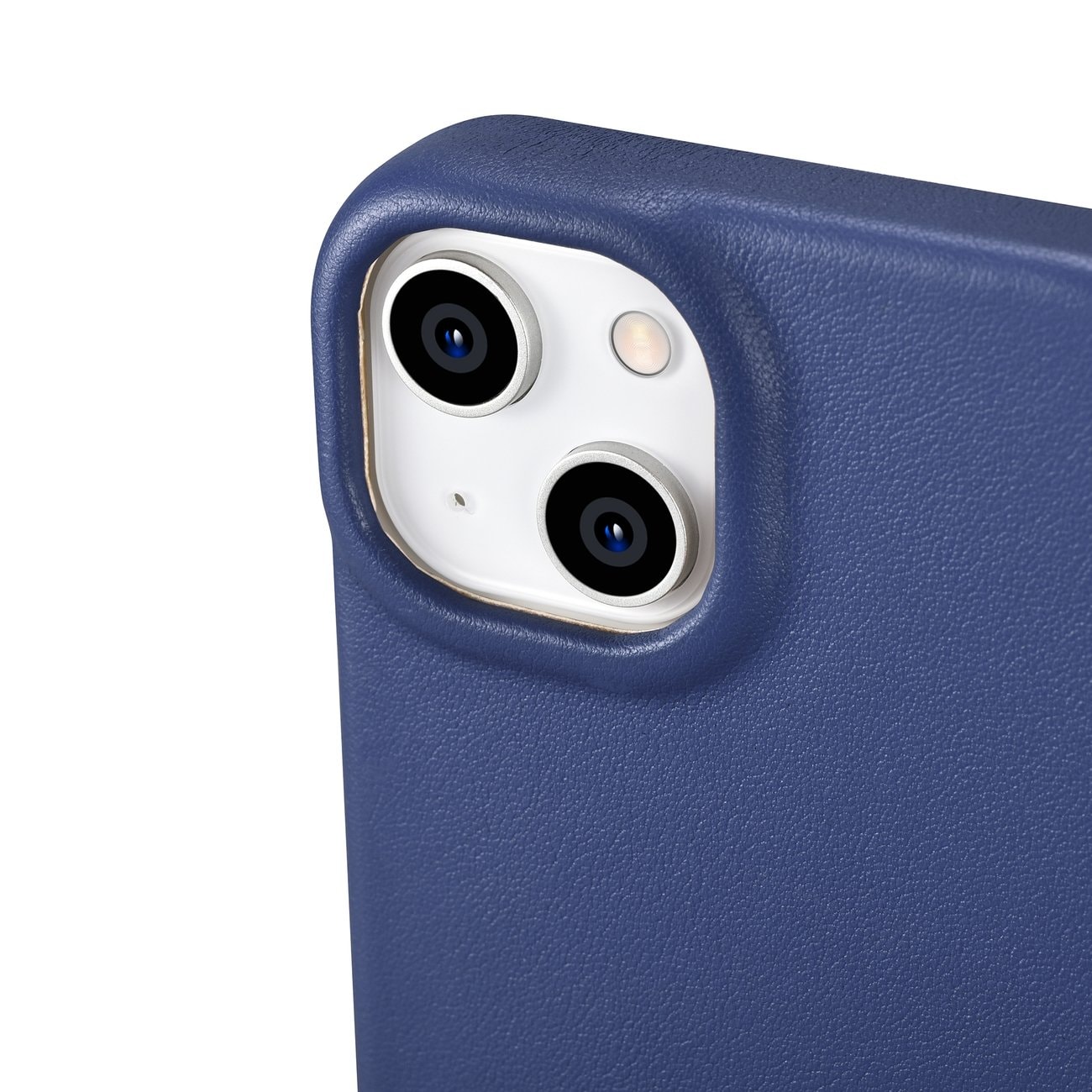 iCarer CE Premium Läder Foliofodral iPhone 14 Plus Magnetiskt Flip MagSafe Blue (WMI14220715-BU)