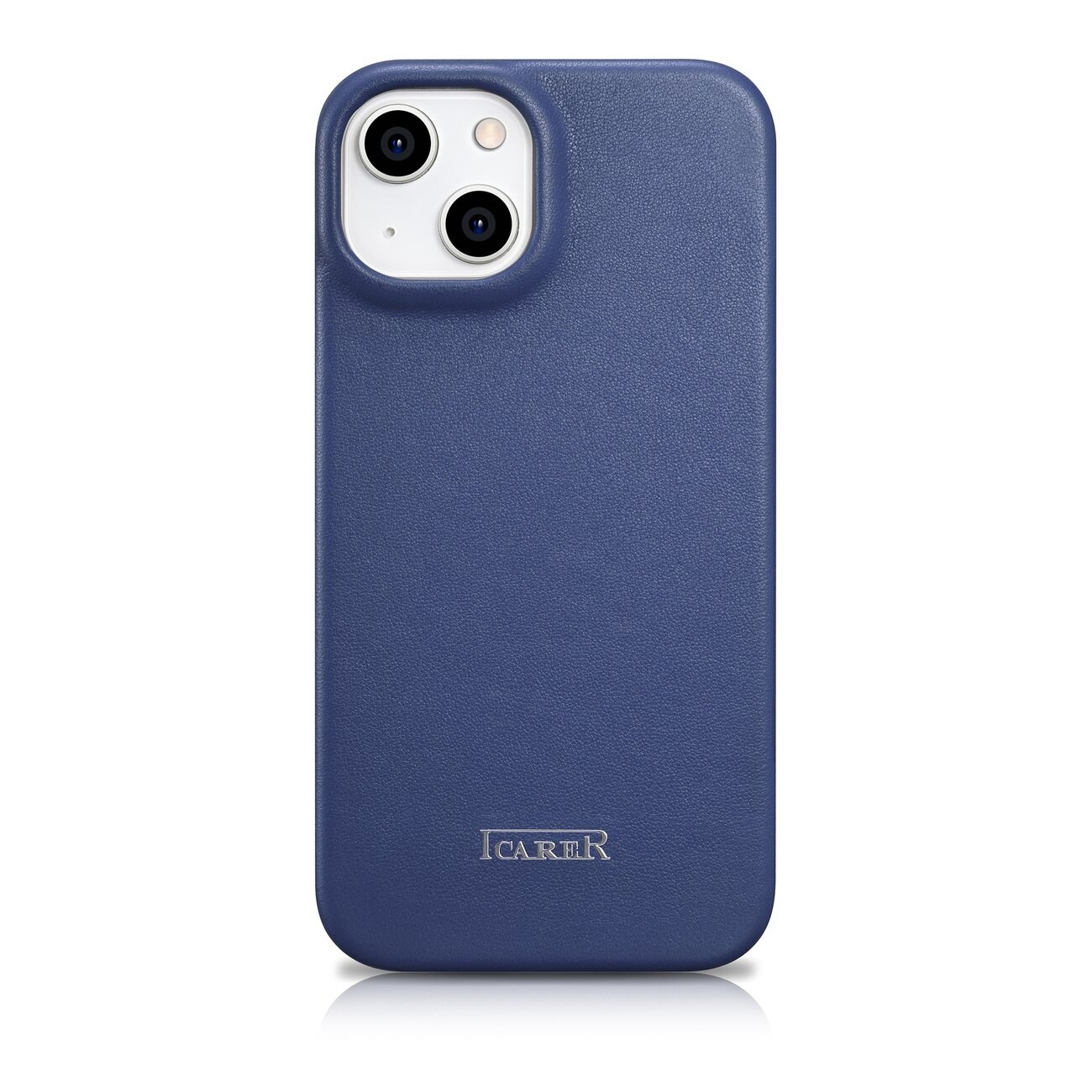 iCarer CE Premium Läder Foliofodral iPhone 14 Plus Magnetiskt Flip MagSafe Blue (WMI14220715-BU)