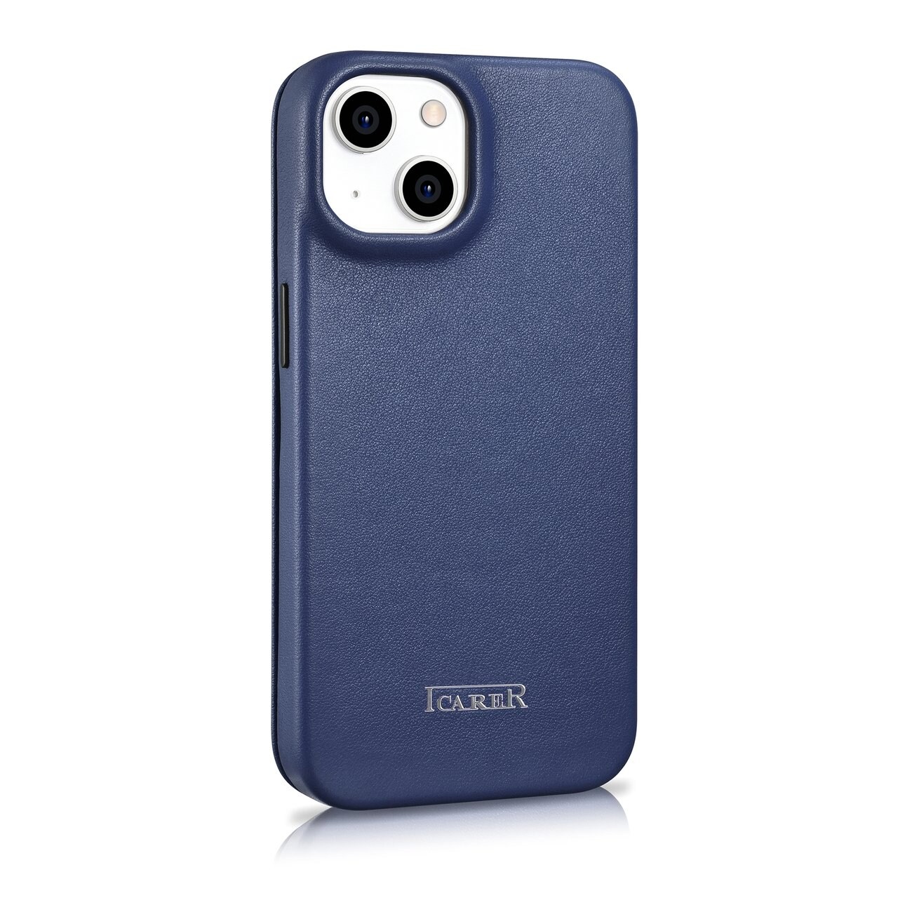 iCarer CE Premium Läder Foliofodral iPhone 14 Plus Magnetiskt Flip MagSafe Blue (WMI14220715-BU)