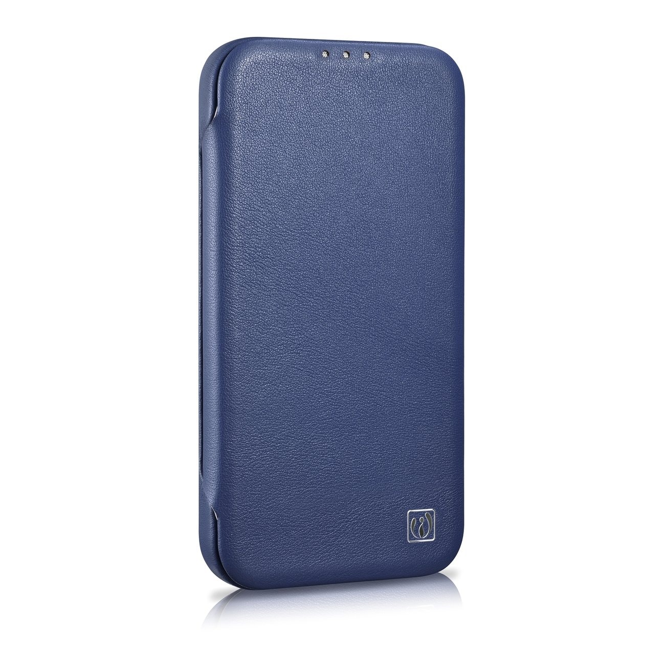 iCarer CE Premium Läder Foliofodral iPhone 14 Plus Magnetiskt Flip MagSafe Blue (WMI14220715-BU)