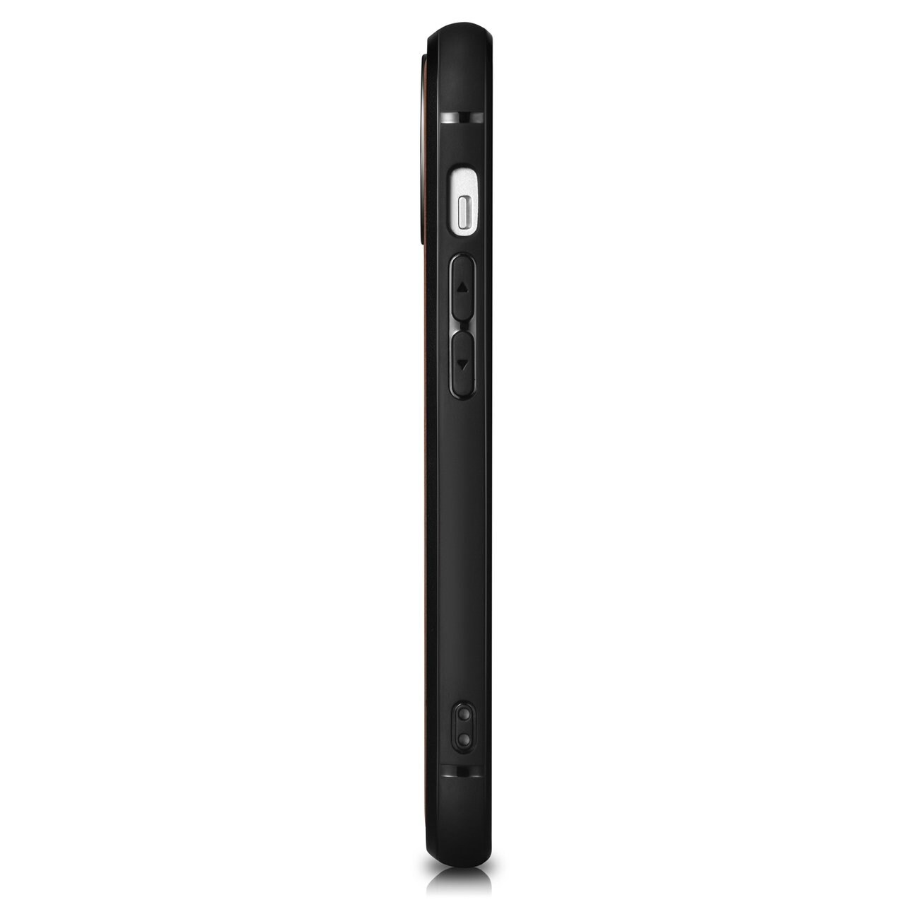 iCarer Läderolja Vaxfodral täckt med naturläder för iPhone 14 Plus blå (WMI14220719-BU)