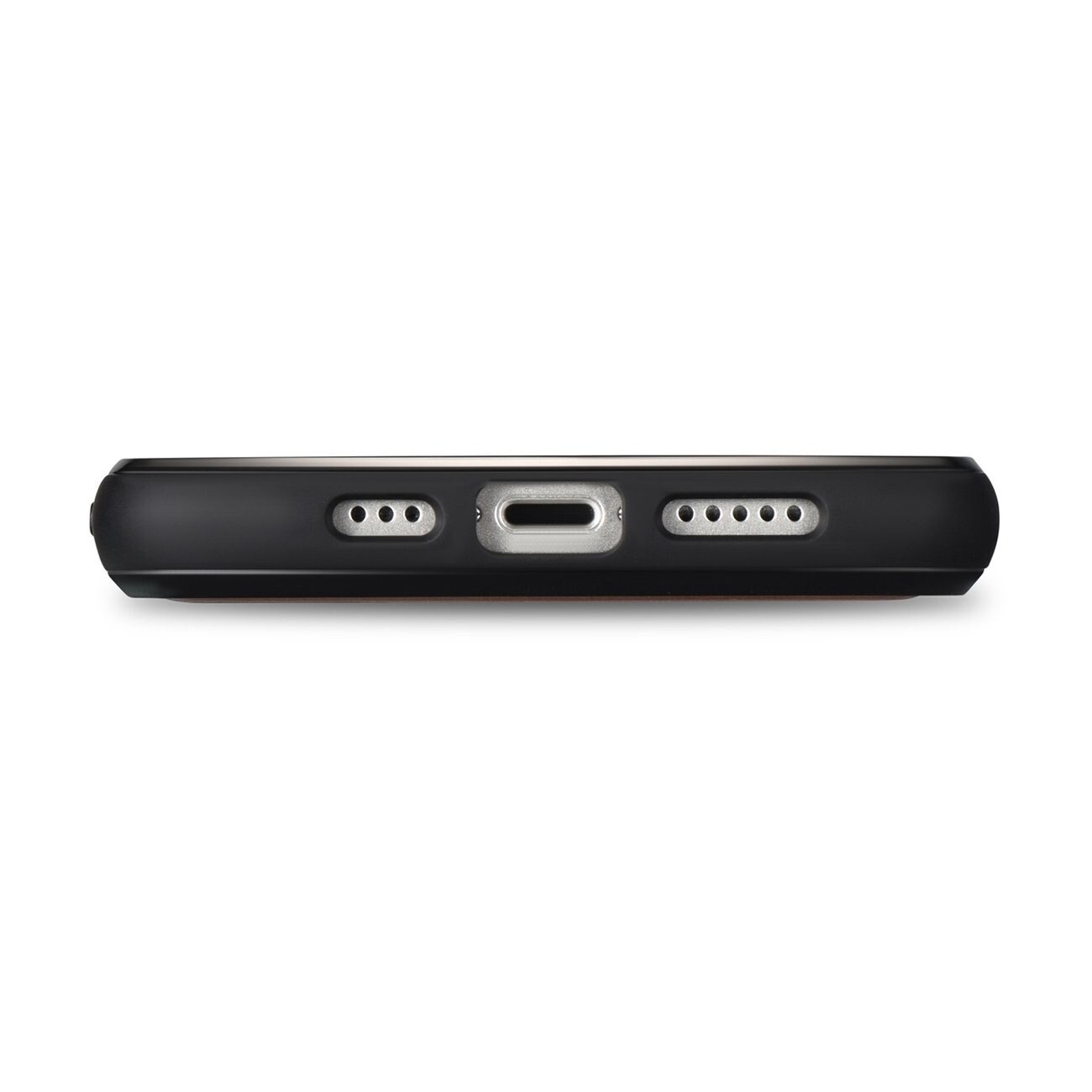 iCarer Läderolja Vaxfodral täckt med naturläder för iPhone 14 Plus blå (WMI14220719-BU)
