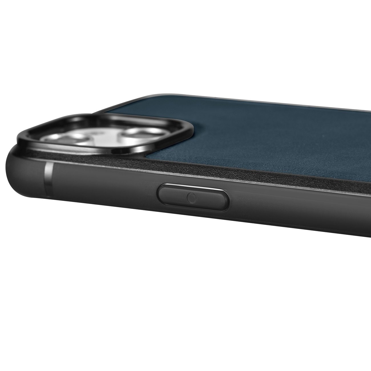 iCarer Läderolja Vaxfodral täckt med naturläder för iPhone 14 Plus blå (WMI14220719-BU)