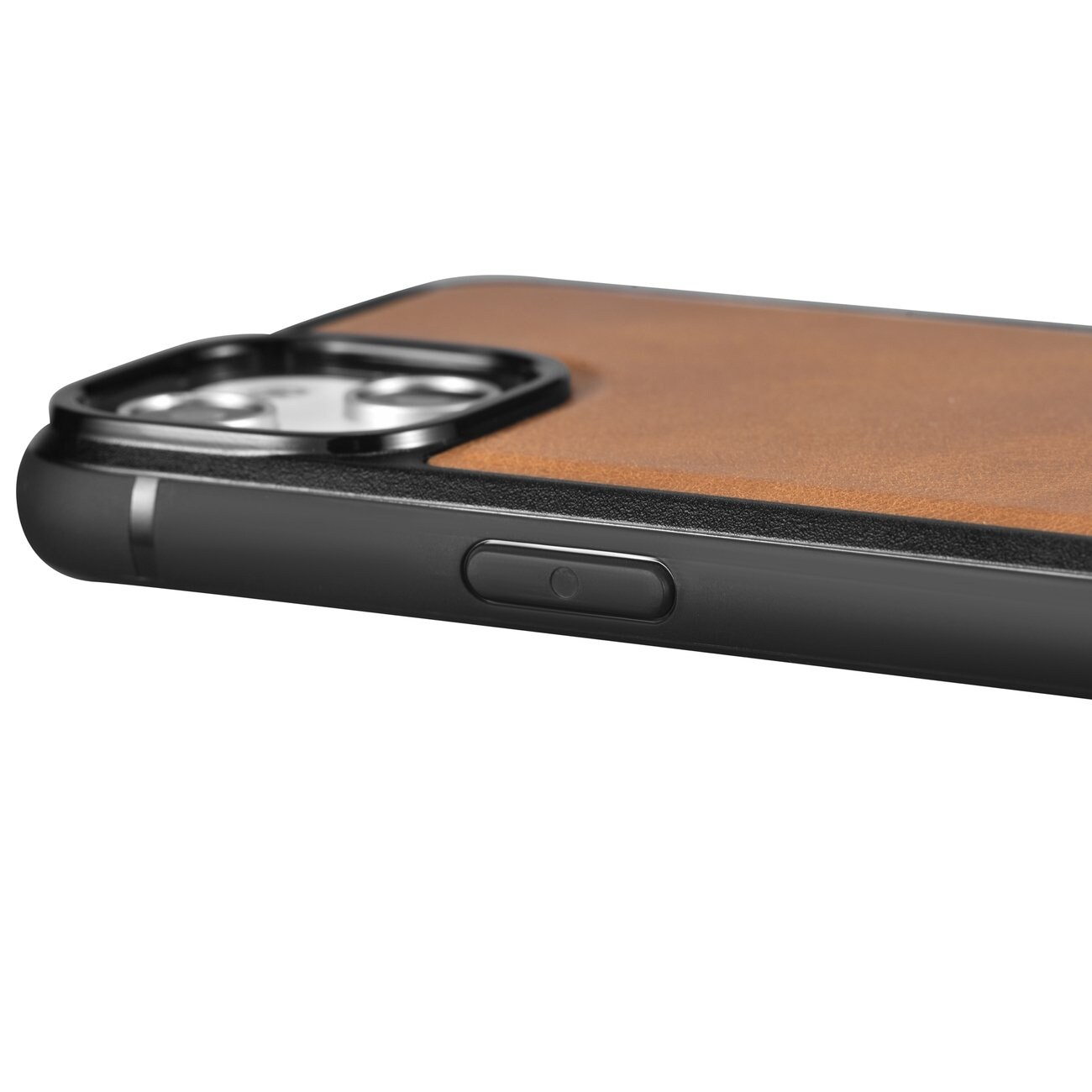 iCarer Läderolja Vaxfodral täckt med naturläder för iPhone 14 Plus brun (WMI14220719-TN)