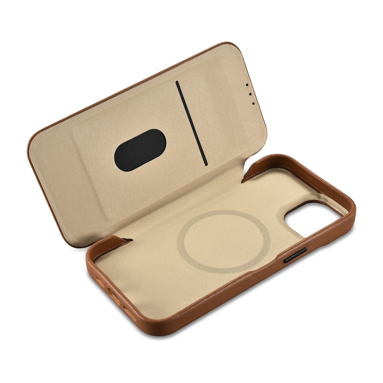 iCarer CE Premium Leather Folio Case for iPhone 14 Plus MagSafe Brown (WMI14220715-BN)